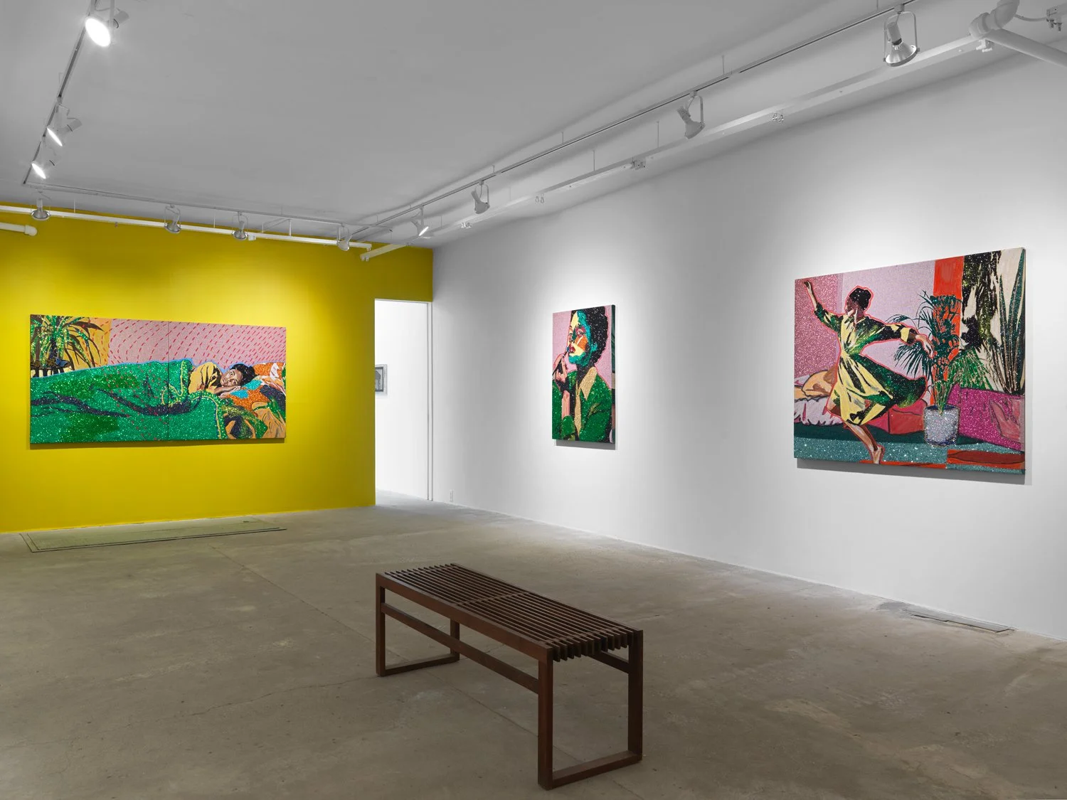 Installation view of  Akea Brionne: Time Bends for the Tender  at Lyles & King, New York