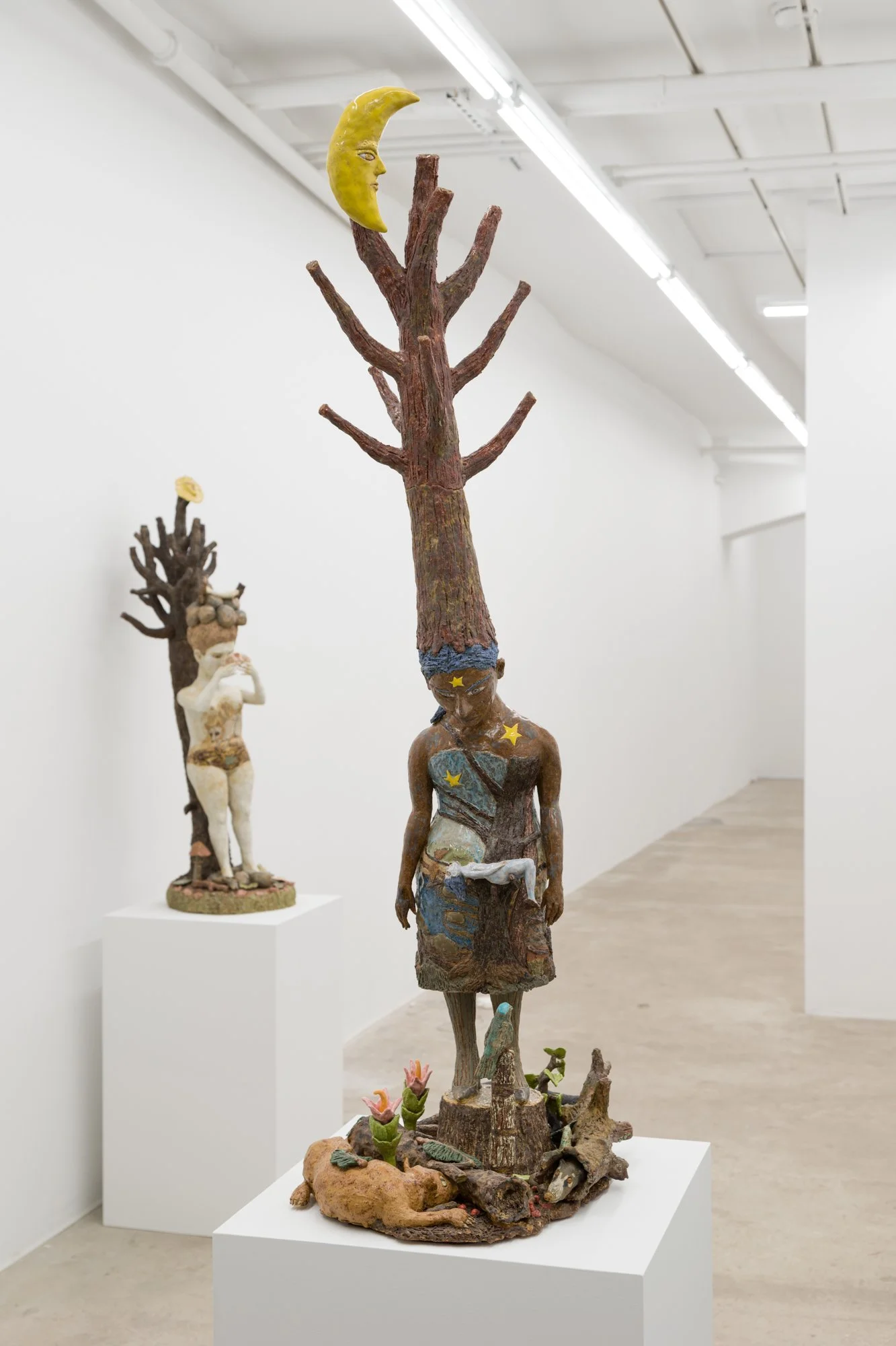 Kathy Ruttenberg ,  You Were in My Dreams Last Night , 2022, Stoneware , 52 x 16 x 18 inches, 132.1 x 40.6 x 45.7 cm