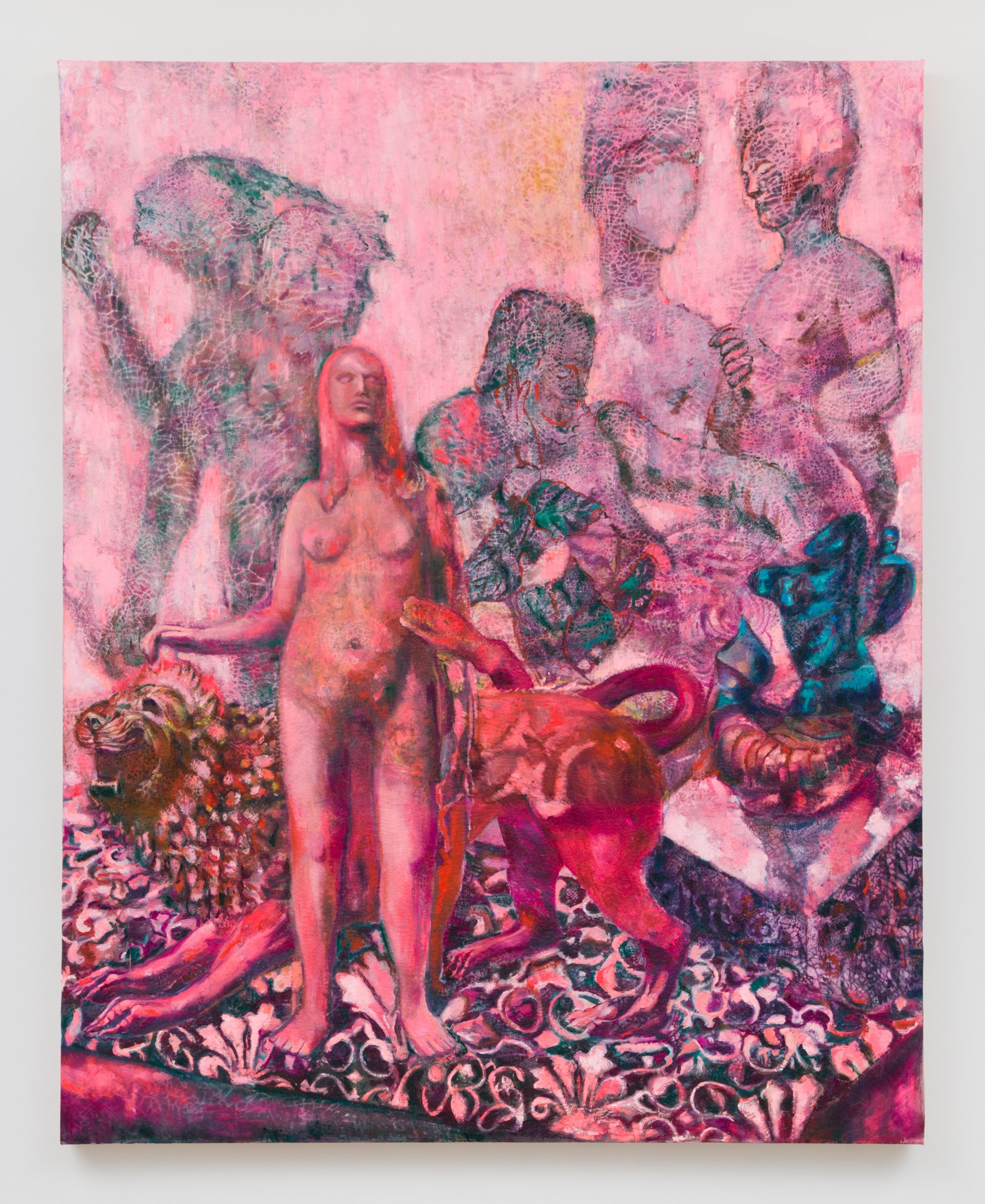 Paola Angelini,  Exotic , 2022, Mixed media on canvas, 78 3/4 x 63 inches, 200 x 160 cm