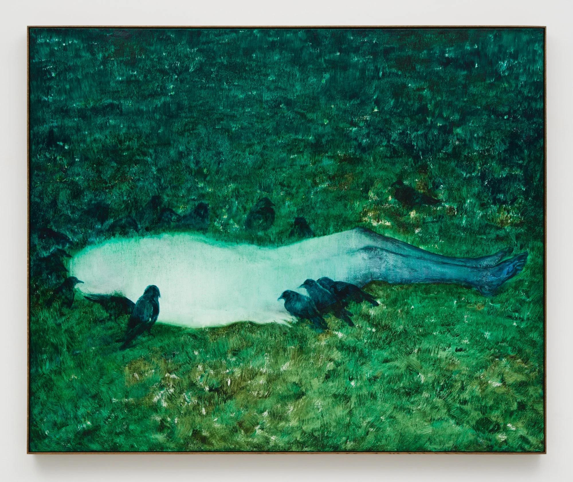 Xie Lei,  Gather II , 2022, Oil on canvas, 55 1/8 x 66 7/8 inches, 140 x 170 cm