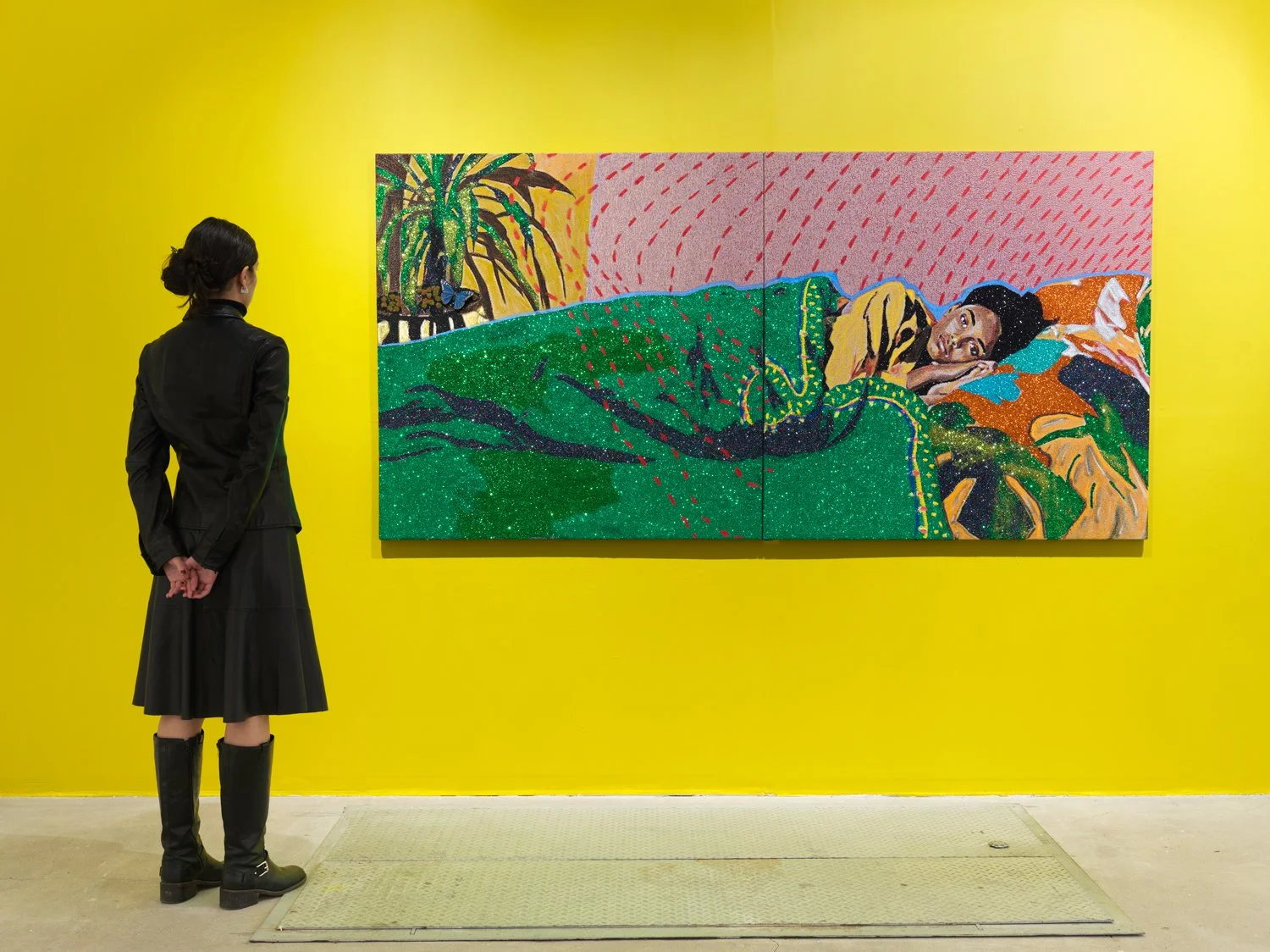 Installation view of  Akea Brionne: Time Bends for the Tender  at Lyles & King, New York