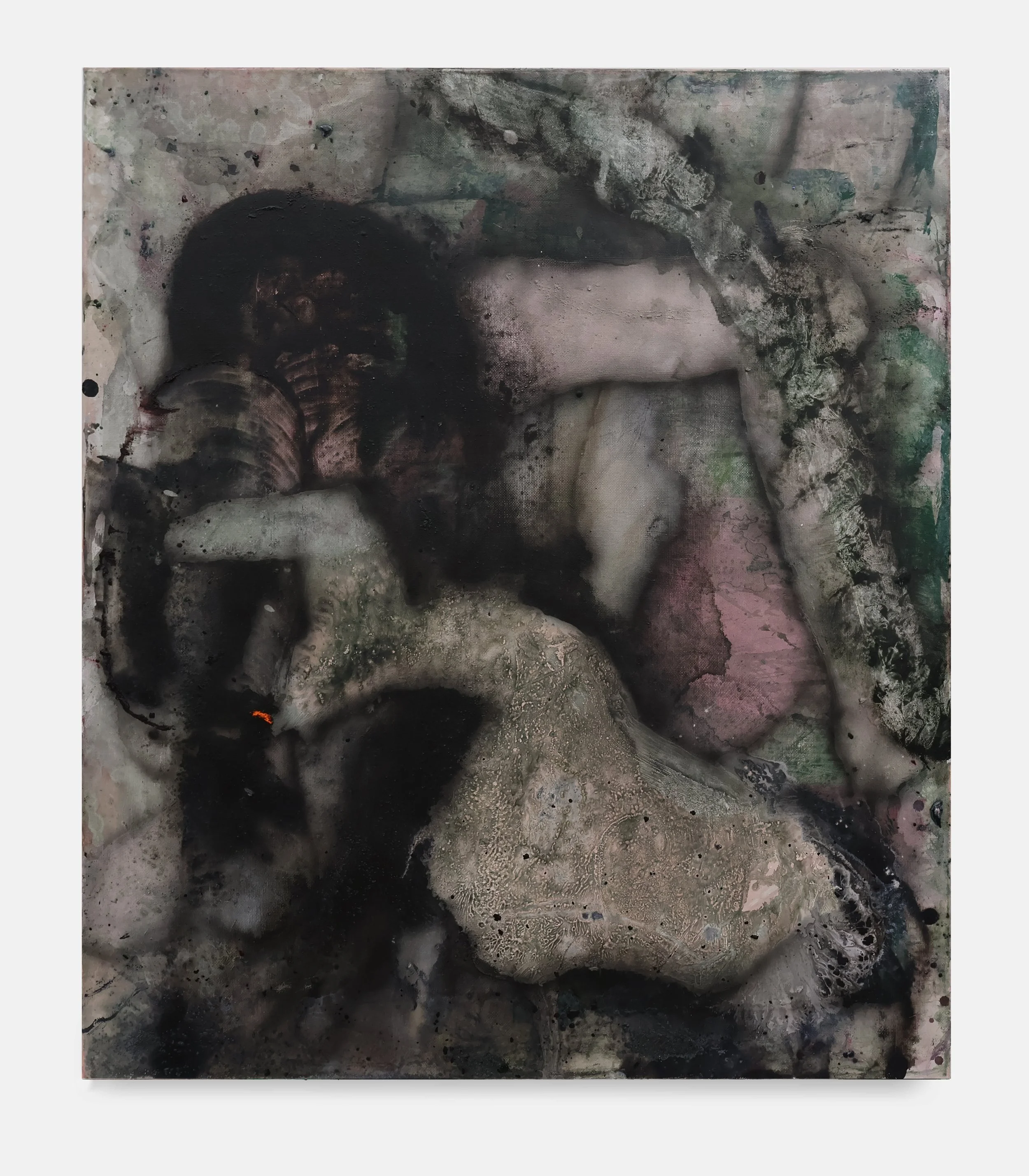  Nick Modrzewski ,
 The Elbow , 2026,
acrylic and charcoal on linen,
27 1/2 x 23 1/2 inches,
69.8 x 59.7 cm