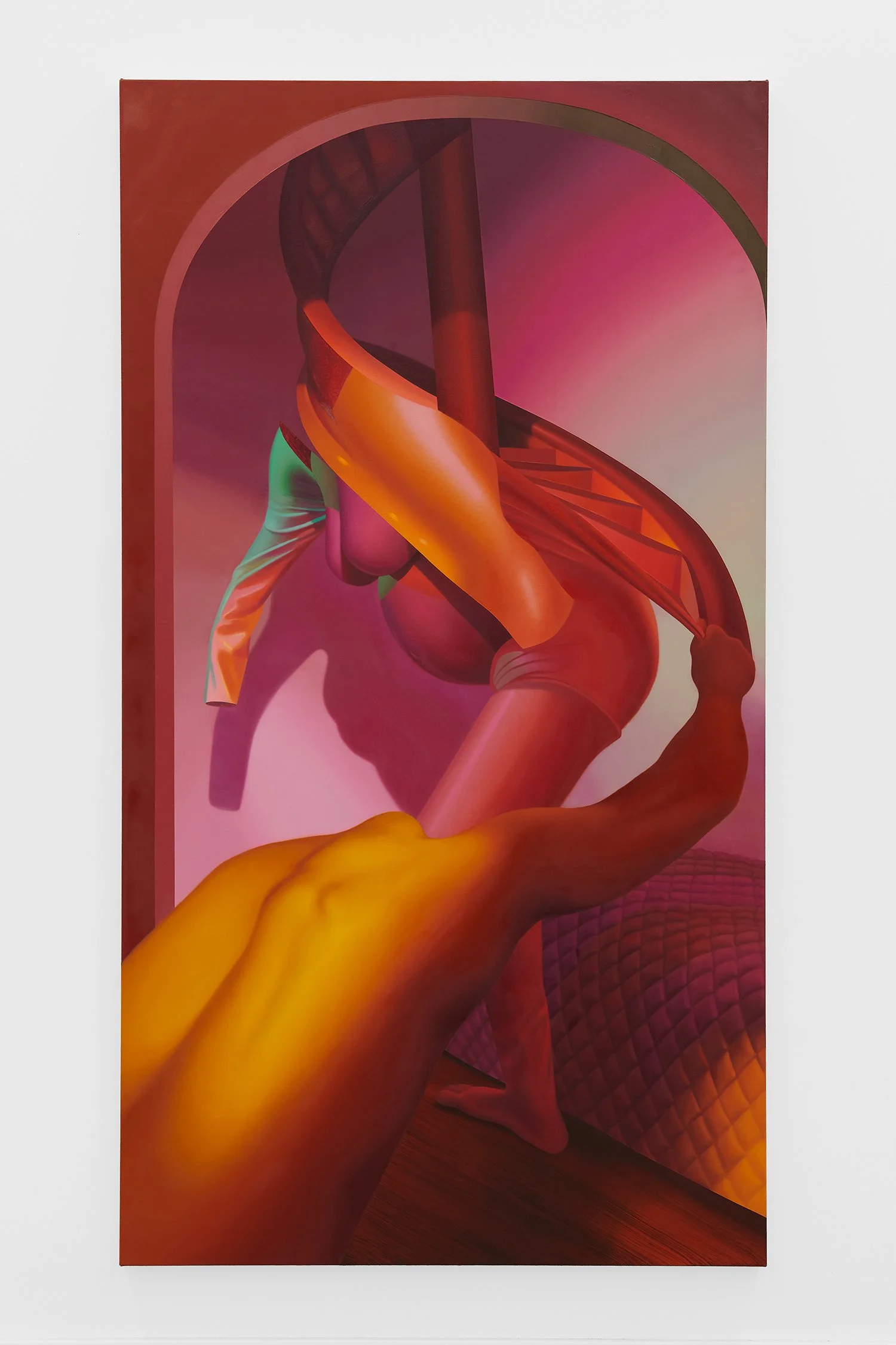  Kate Meissner 
 Spire , 2026,
Oil on canvas,
66 x 36 inches,
167.6 x 91.4 cm