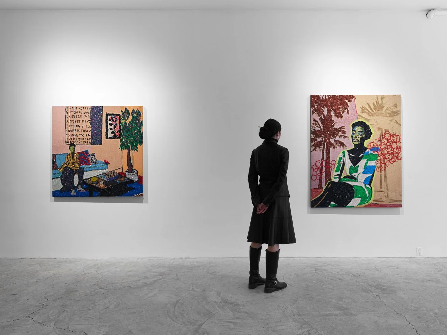 Installation view of  Akea Brionne: Time Bends for the Tender  at Lyles & King, New York