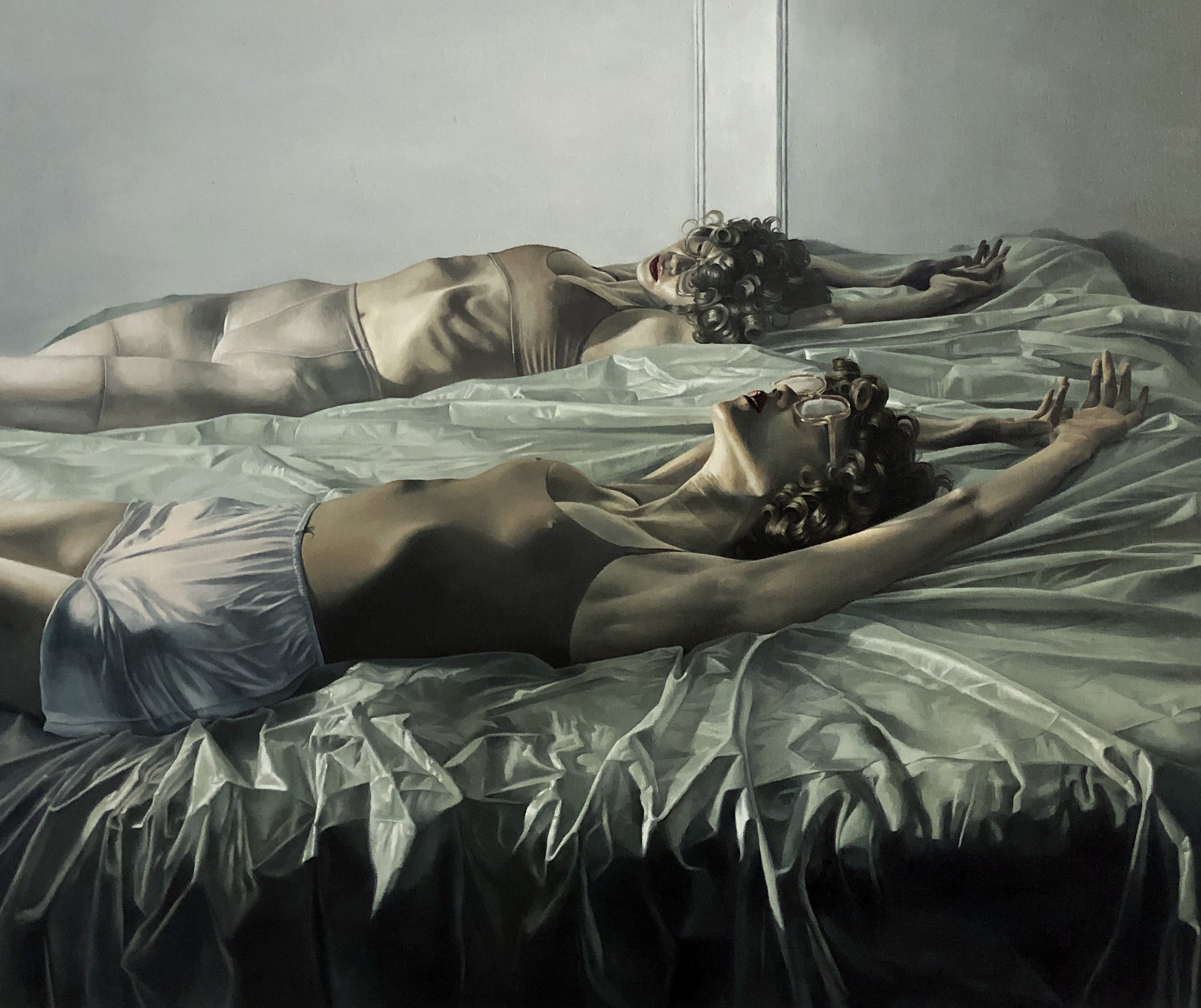 Eunnam Hong,  Her , 2023, Oil on linen, 32 x 38 inches, 81.3 x 96.5 cm