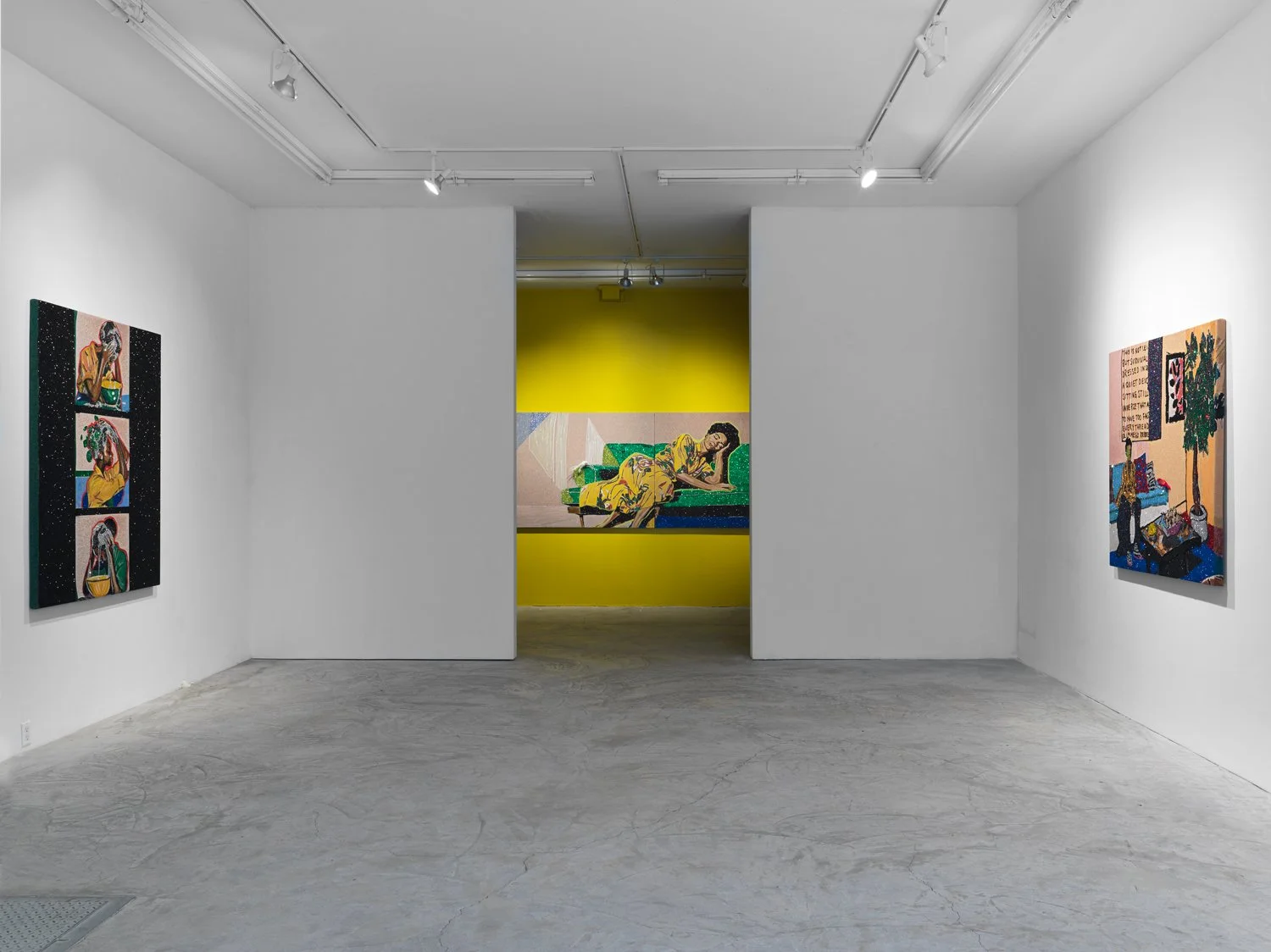 Installation view of  Akea Brionne: Time Bends for the Tender  at Lyles & King, New York