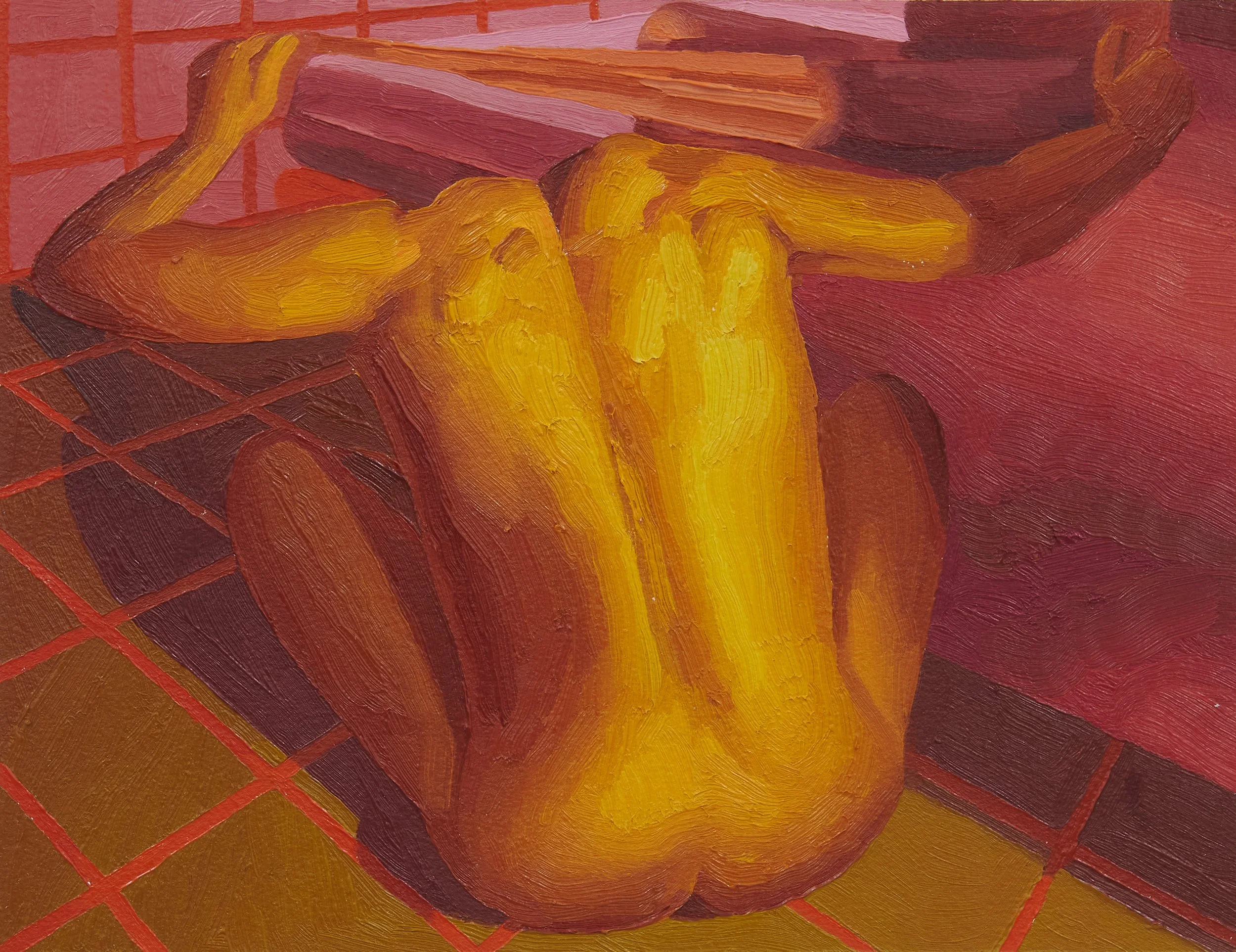  Kate Meissner 
 Molt (Study) , 2026,
Oil on paper,
Framed,
9 x 12 inches,
22.9 x 30.5 cm