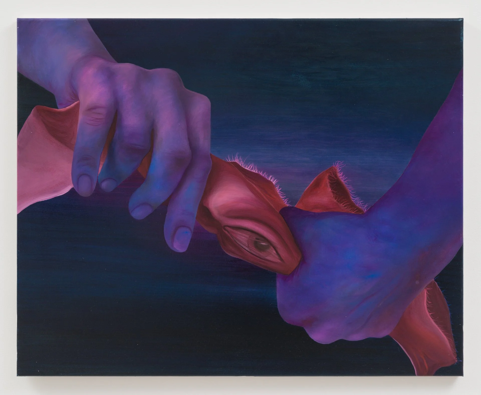 Paulina Stasik,  Embrace , 2022, Oil and acrylic on canvas, 31 1/2 x 39 3/8 inches, 80 x 100 cm