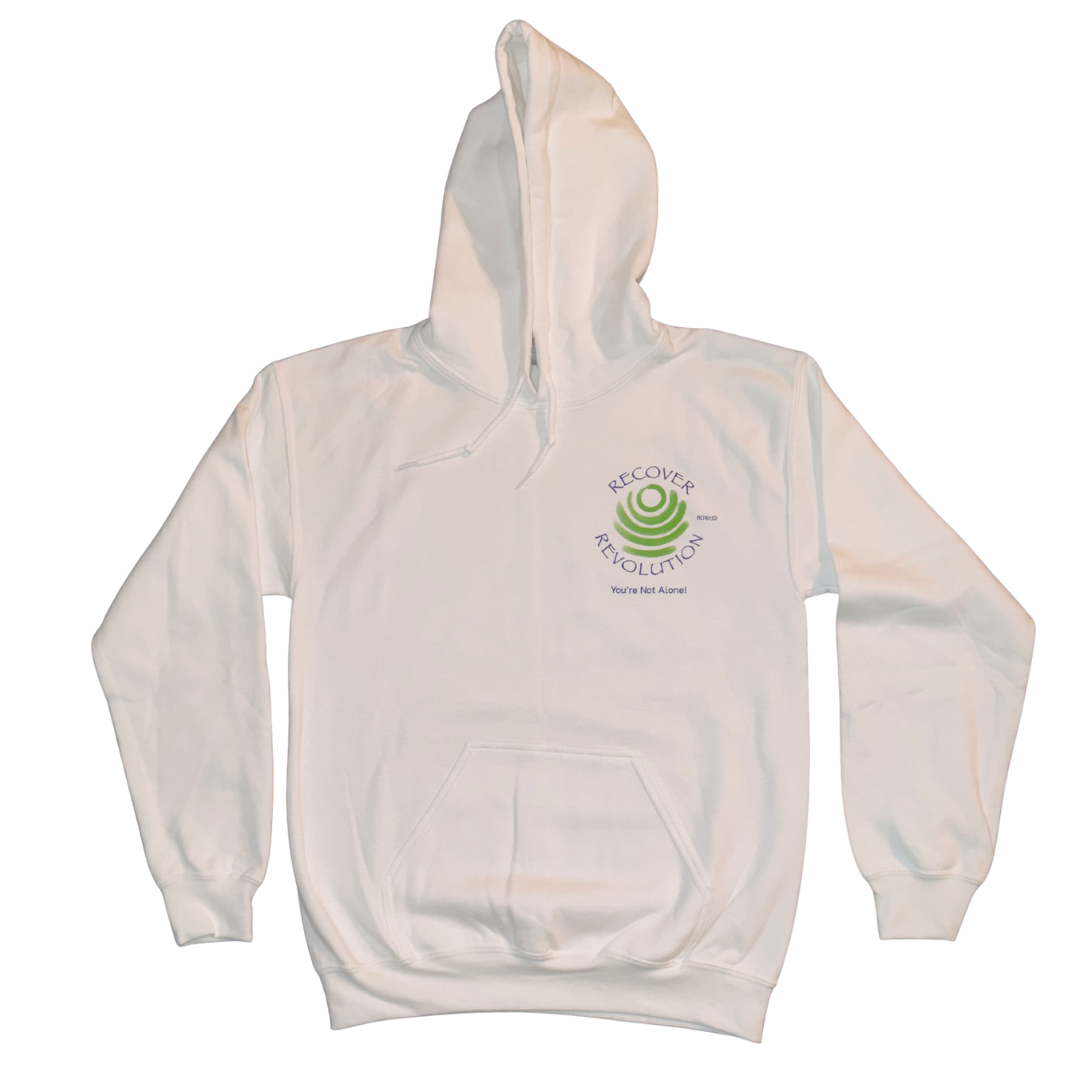 White Recover Revolution Hoodie