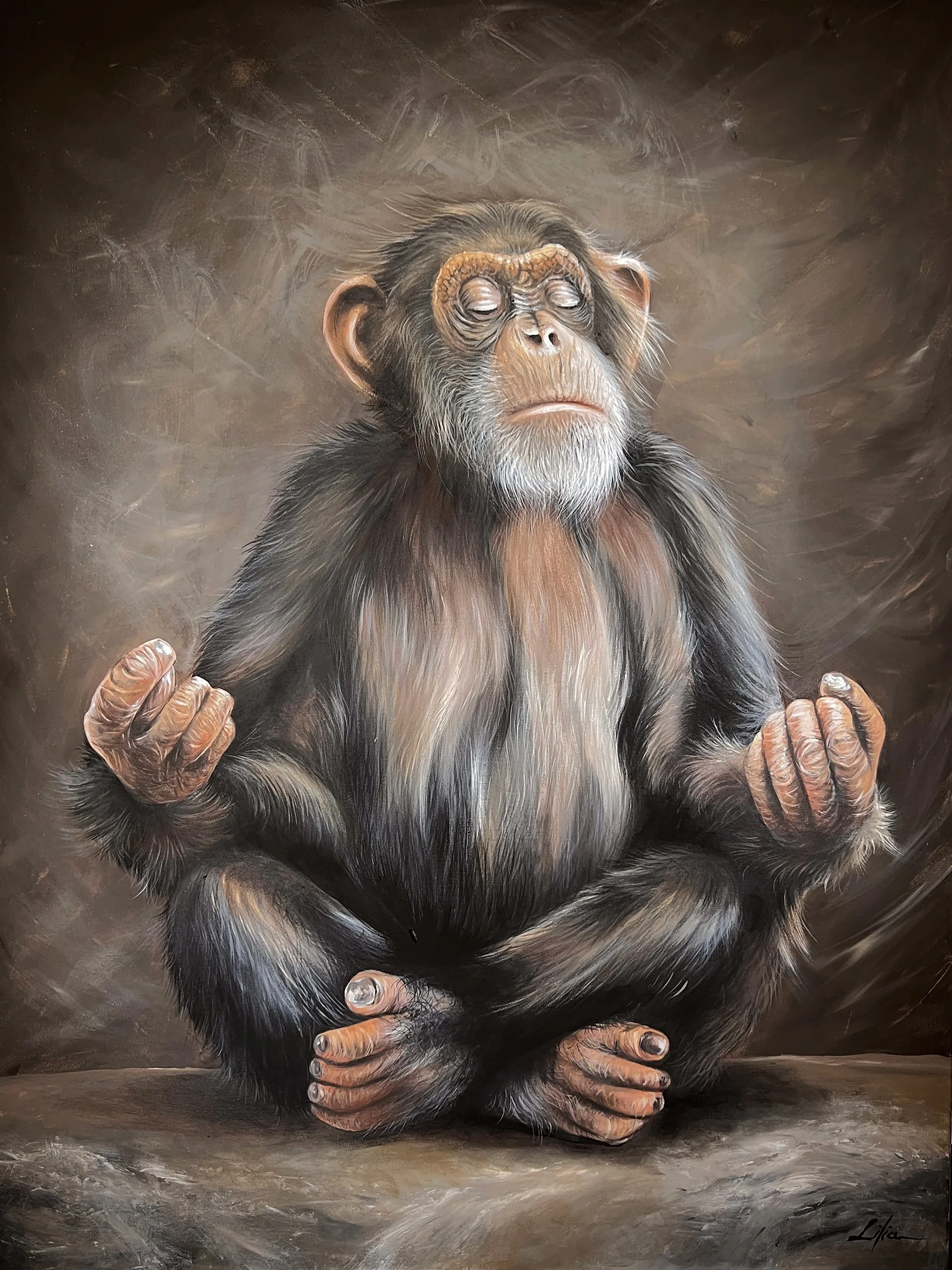 Gorilla Namaste,122x91,2025.jpg