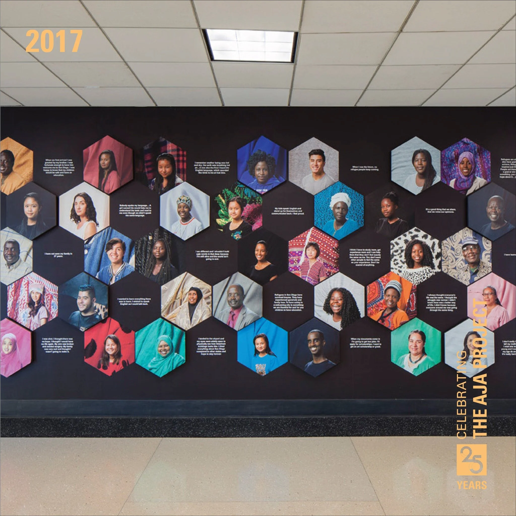 ✨🌍The AjA Project created Flight+Paths, a participatory photography mural and installation at The San Diego International Airport. Participants crafted self-portraits sharing journeys of immigration and resettlement in San Diego. The mural, alongsid