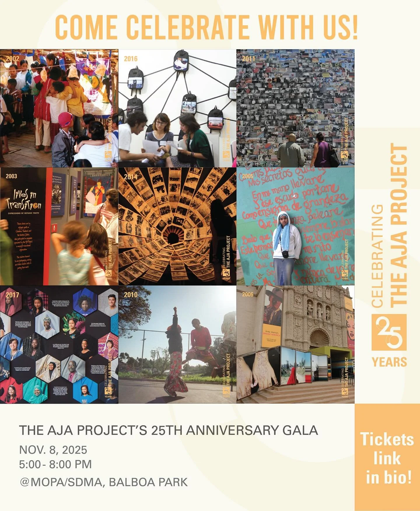 🎉Come celebrate with us, if you haven&rsquo;t gotten tickets yet, now&rsquo;s the time!

We&rsquo;re celebrating 25 years of The AjA Project TOMORROW! ✨
Please join us for a memorable night of art, celebrations and live performances by @la_diablatj 