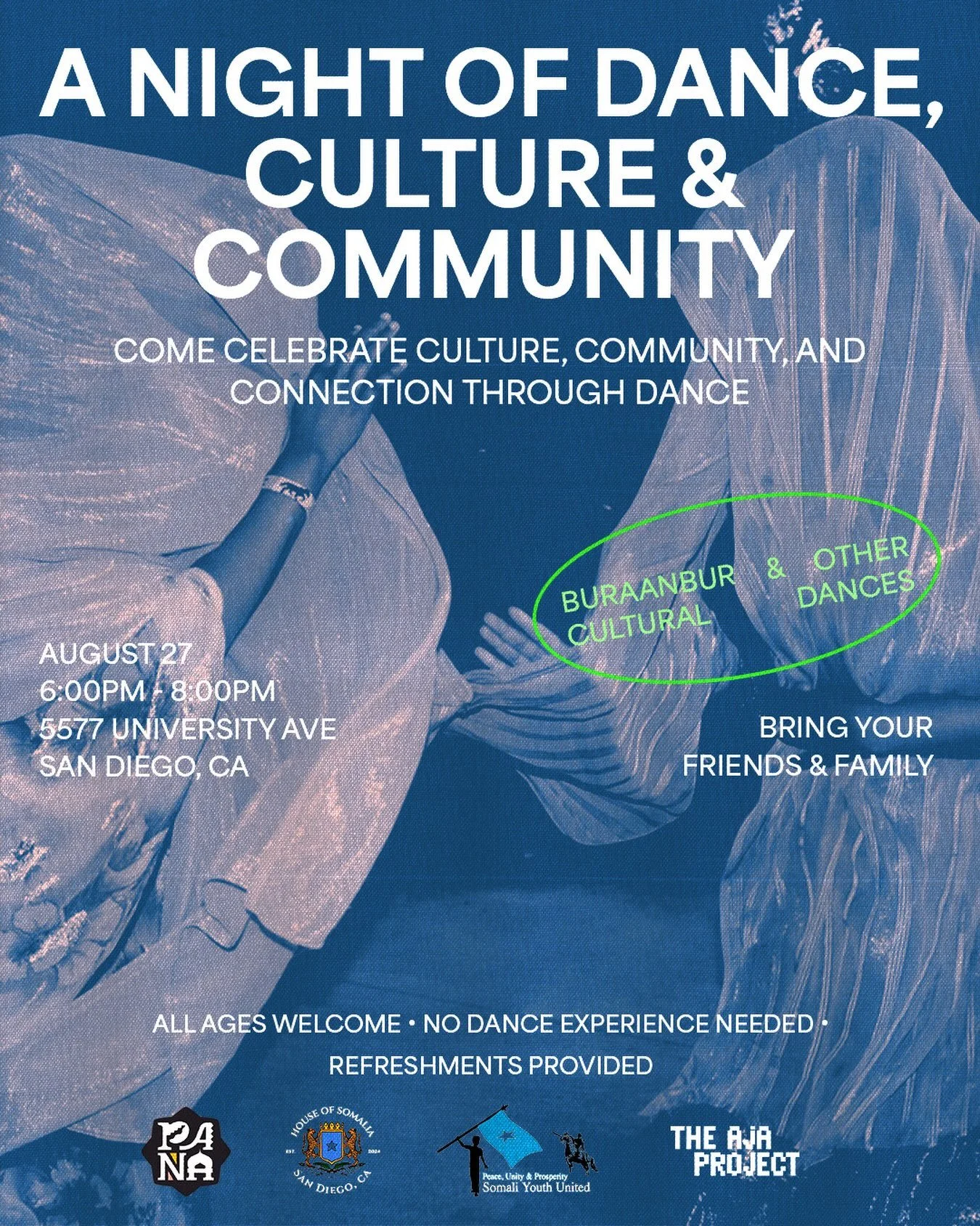 Join us this Thursday, August 27th at the PANA hall for a joyful evening celebrating culture, community, and connection through dance hosted by our Inter + Regen fellow @maymuna.adow !

Come experience Buraanbur and other cultural dances in a welcomi
