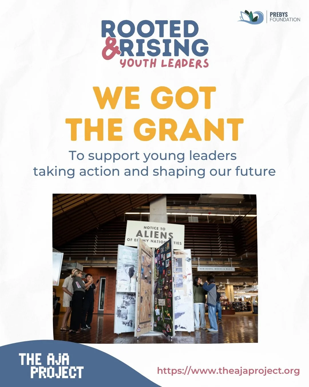 We got the grant! 🎉

We&rsquo;re honored to be one of the 24 organizations chosen to kick oﬀ the launch of Prebys Foundations&rsquo; Rooted &amp; Rising: Youth Leadership Initiative! 

This initiative helps prepare youth with leadership, collaborati