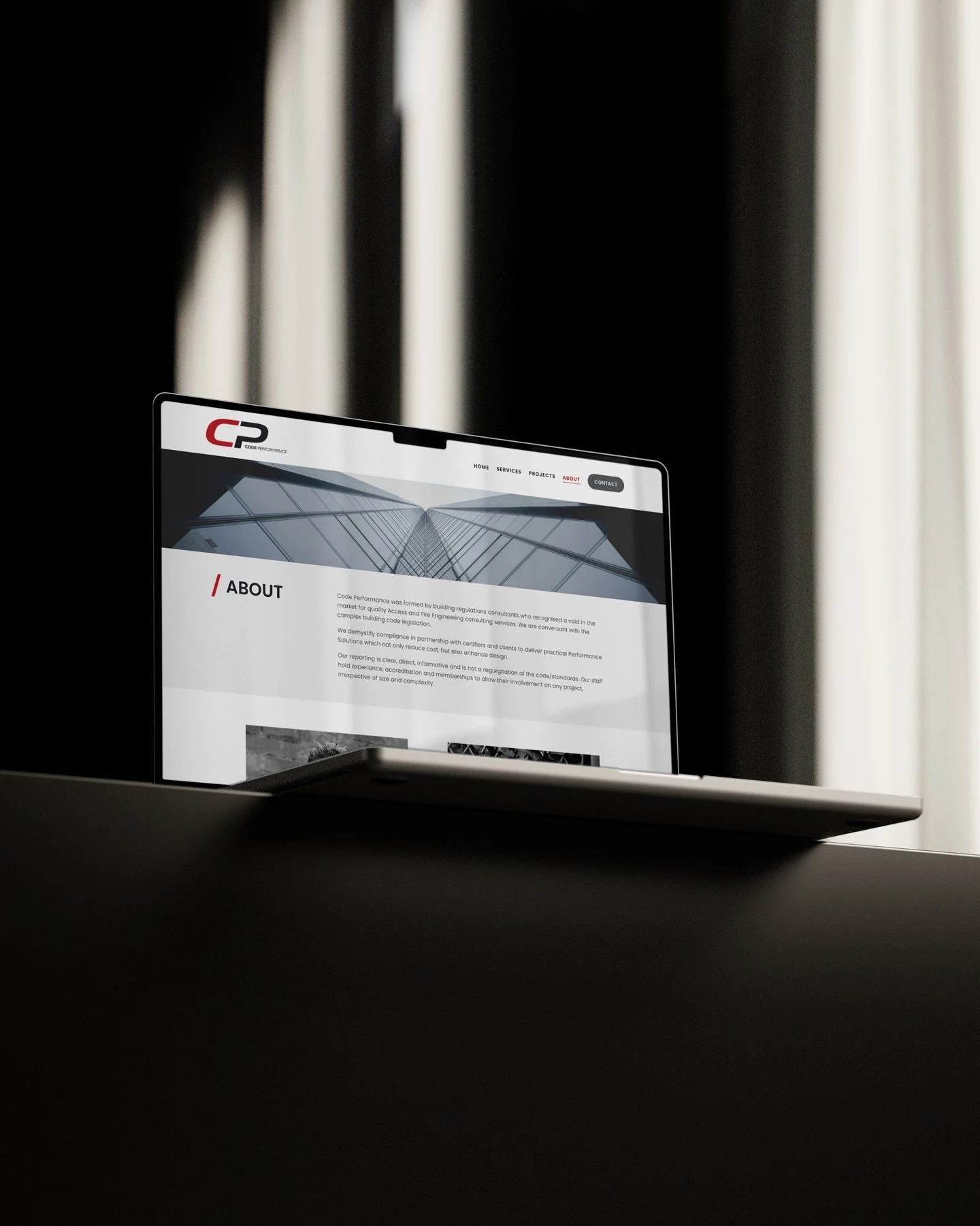 At Qwirki &amp; Co., we partner with businesses like Code Performance, specialists in Building Regulations, Access Consulting, and Fire Engineering, to create websites that clearly showcase expertise, build trust, and strengthen their digital presenc