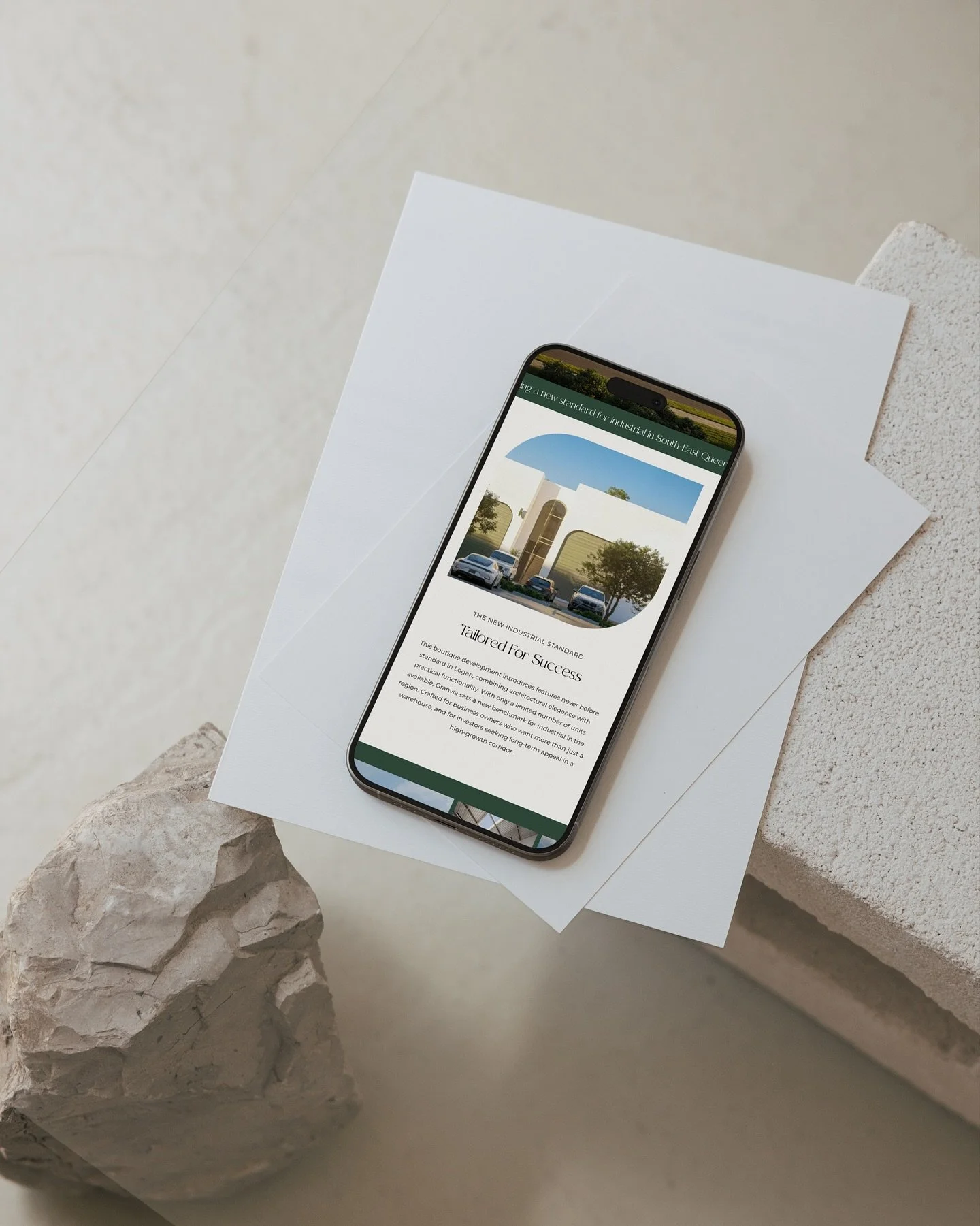 A bespoke one-page website for @granvia__ by @lavidagroup__ ; a bold new industrial development redefining workspace design in South-East Queensland. ✨

Clean, architectural and built to capture attention. 🙌

#Granvia #LaVidaGroup #WebDesign #Indust