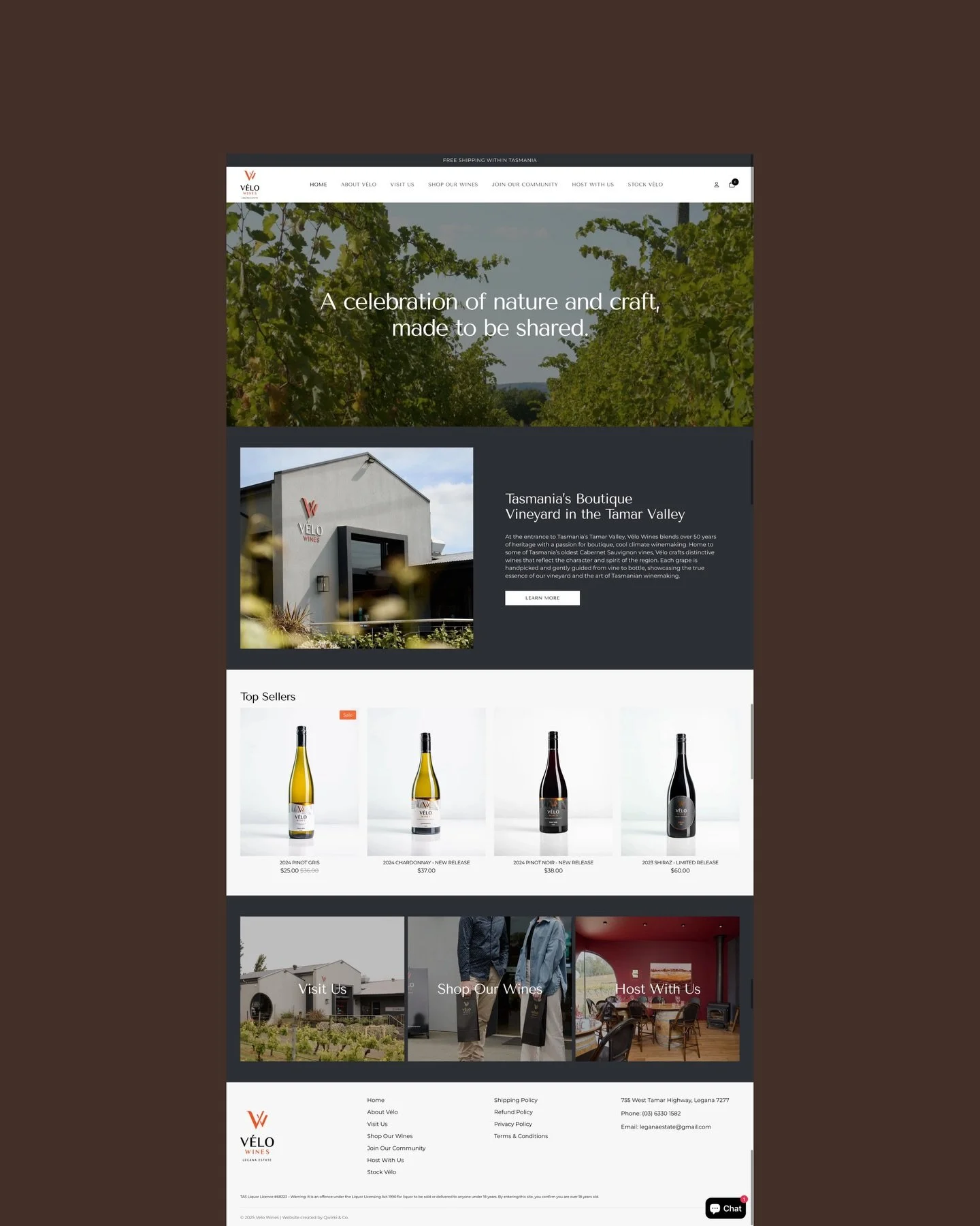 We&rsquo;re excited to share that the new @velowinestasmania website is officially live! 🥂

We designed a modern experience that highlights their story, connects the community with events, and makes it easy to shop and find their wines across Tassie