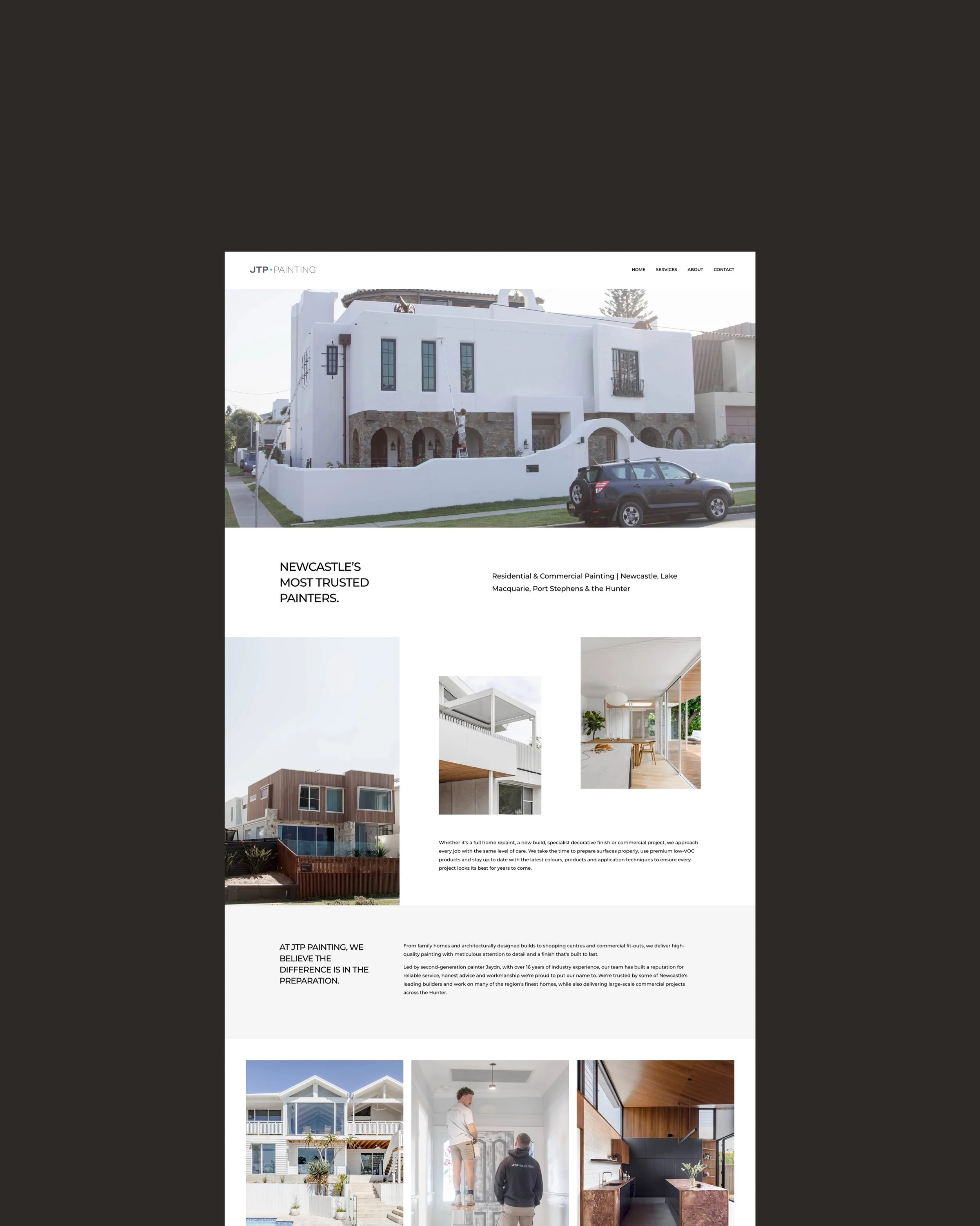 A new digital home is coming for @jtp_paintingdecorating; a premium Newcastle painting company known for exceptional workmanship and timeless finishes. 

Thoughtfully designed to reflect the quality of their work, we can&rsquo;t wait to share what&rs