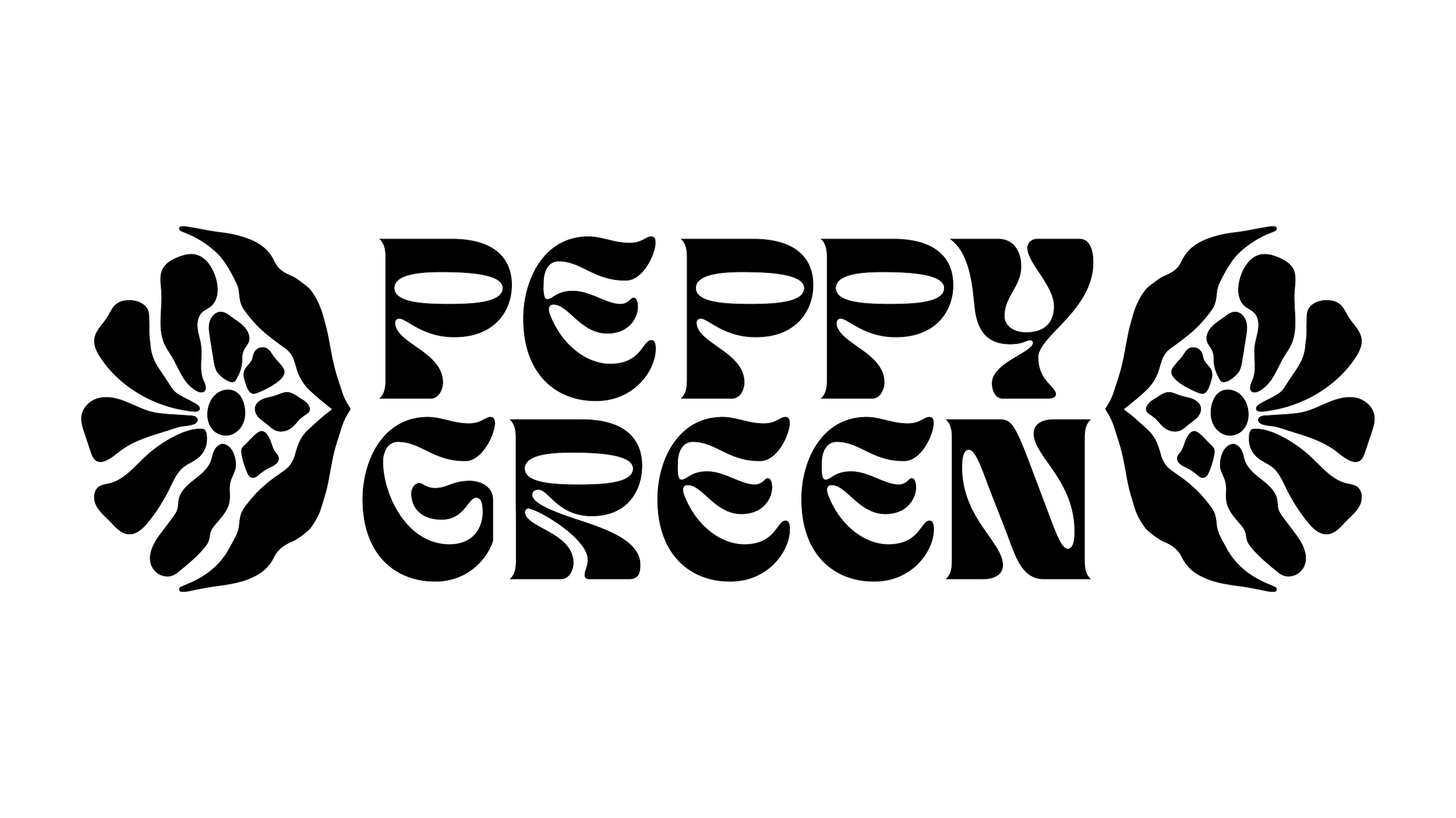 Logo design for Peppy Green by Qwirki & Co., a small-batch brand creating eco-conscious, sustainable pieces with a playful, thoughtful identity.