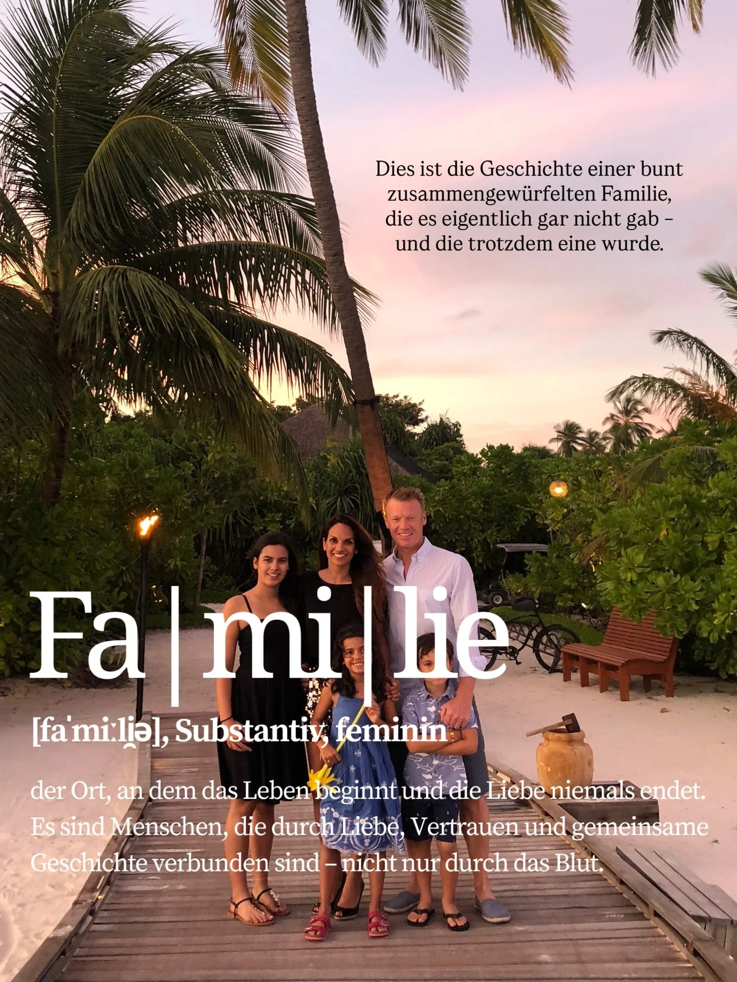 Manchmal schreibt das Leben die sch&ouml;nsten Geschichten genau dann, wenn man glaubt, dass alles bereits erz&auml;hlt ist. 

#love #family #patchwork