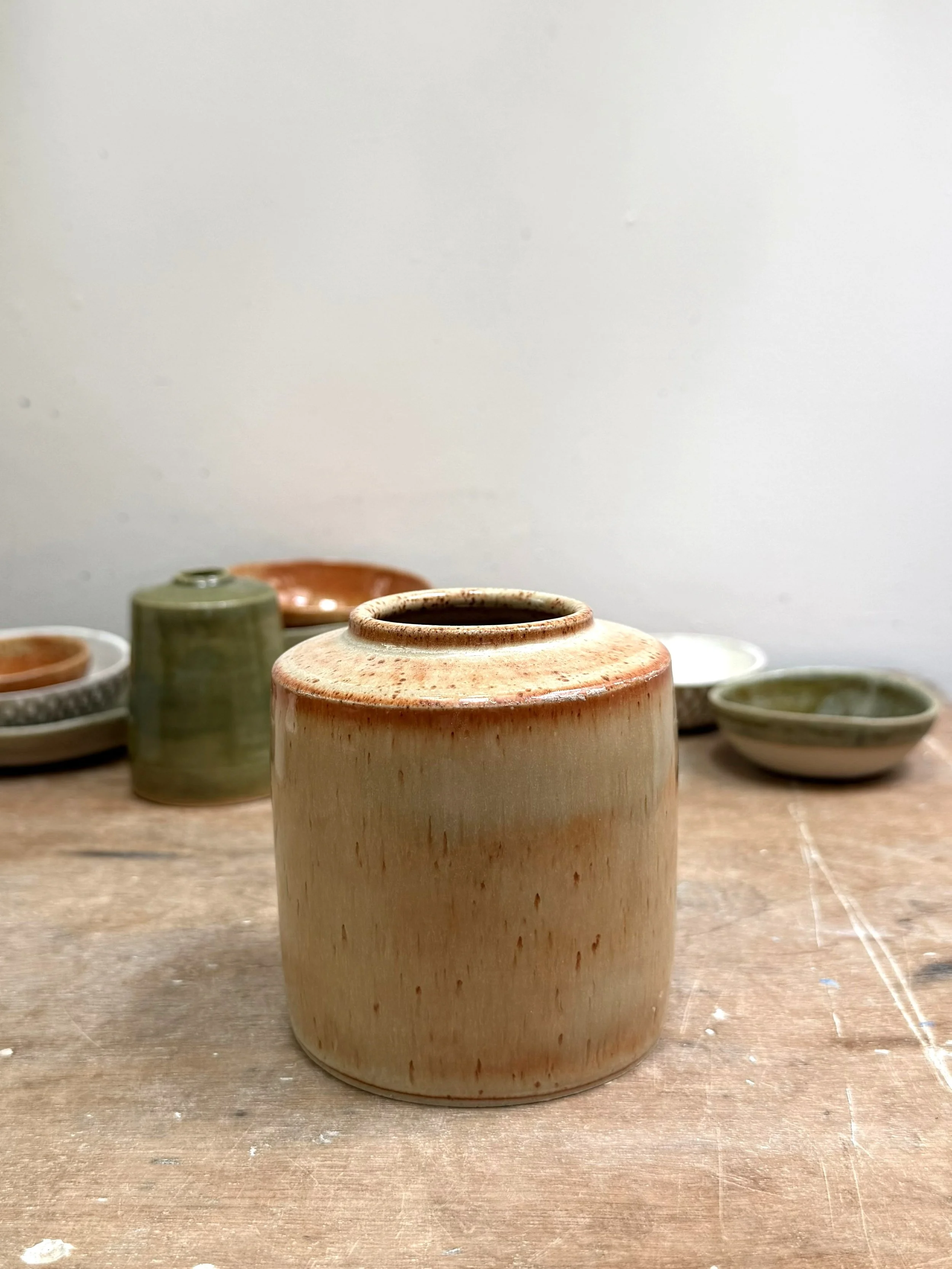 Shino Stoneware Pot
