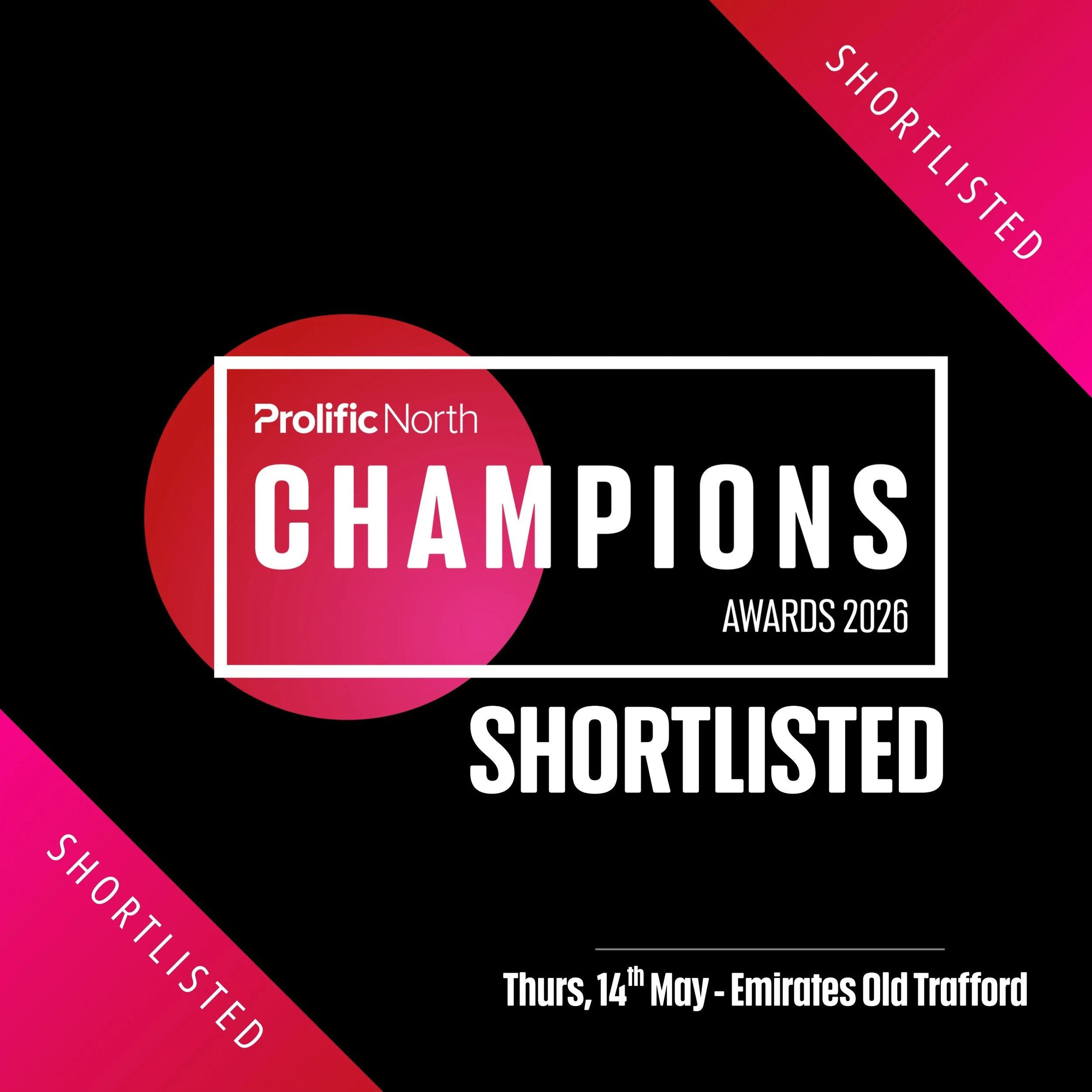Crysp Shortlisted for Prolific North Champions Awards 2026
