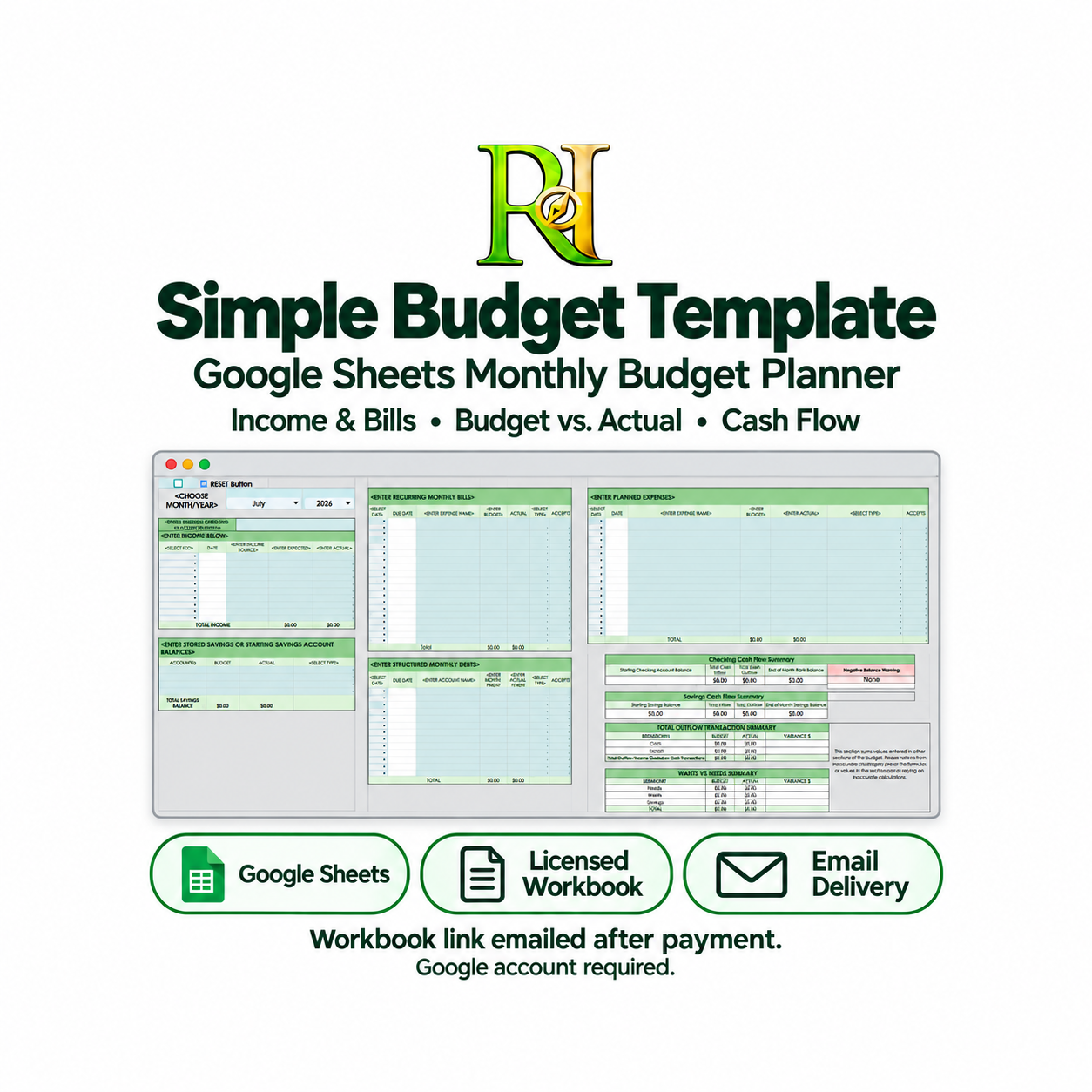 Simple Budget Template