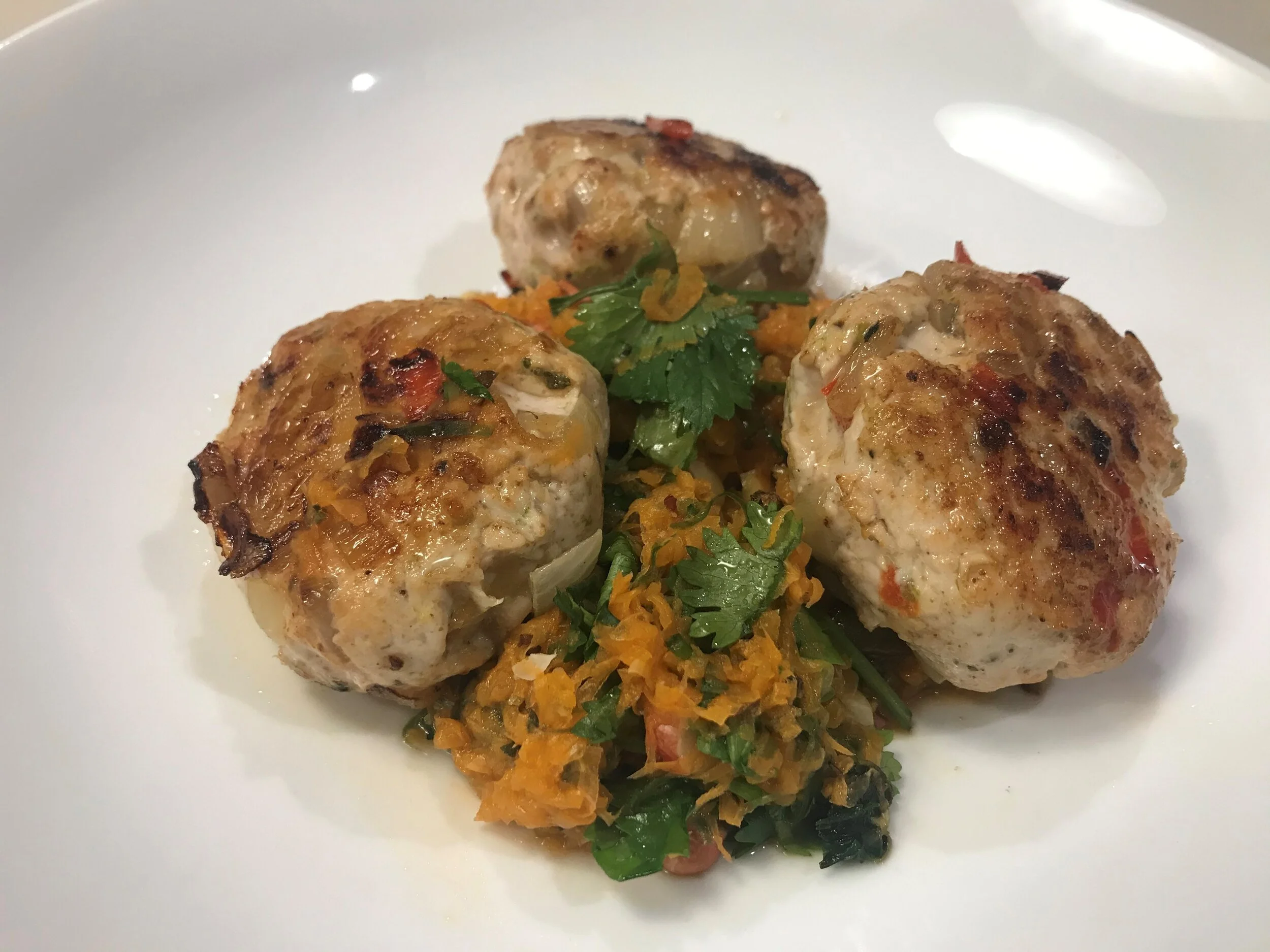 Thai Turkey Burgers with Peanut Salad