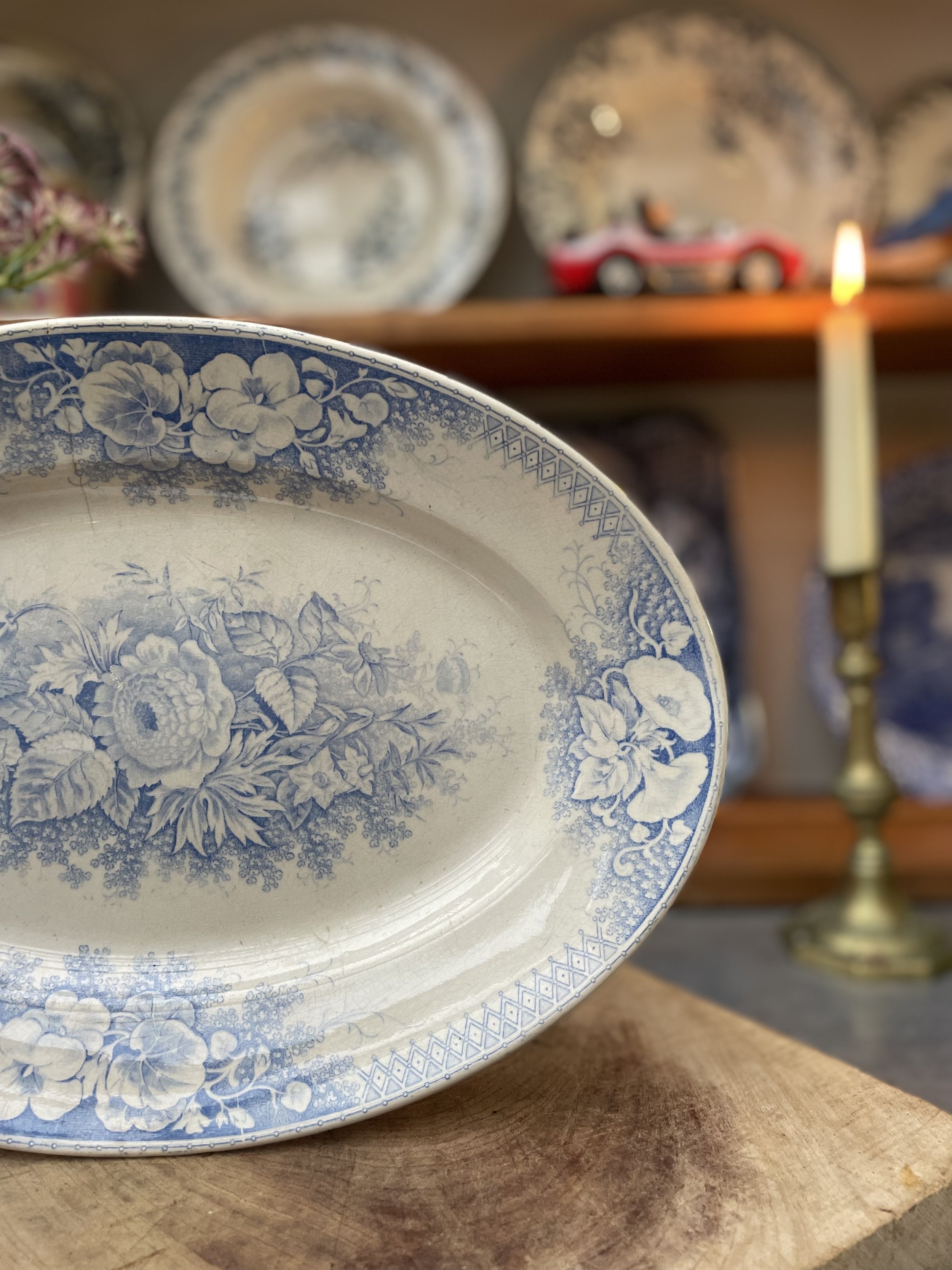 Antique French Oval Platter
