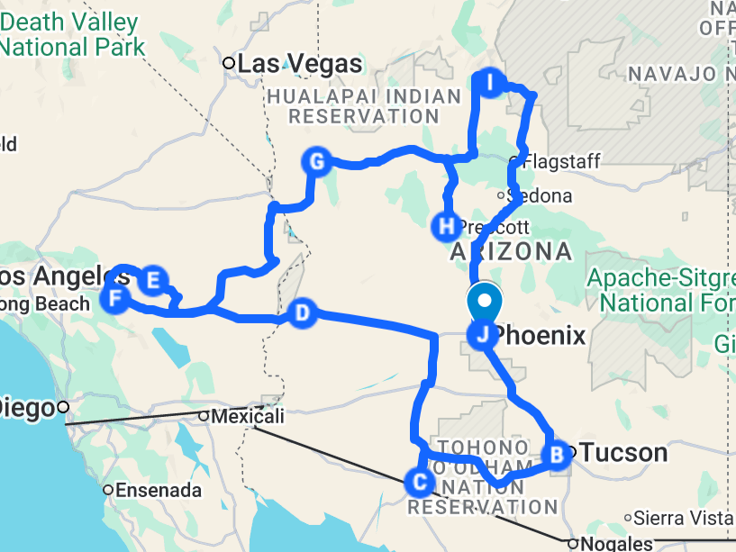 9-Day Southwest Road Trip Itinerary: A Step-by-Step, Winter-Friendly Route Through Arizona &amp; California