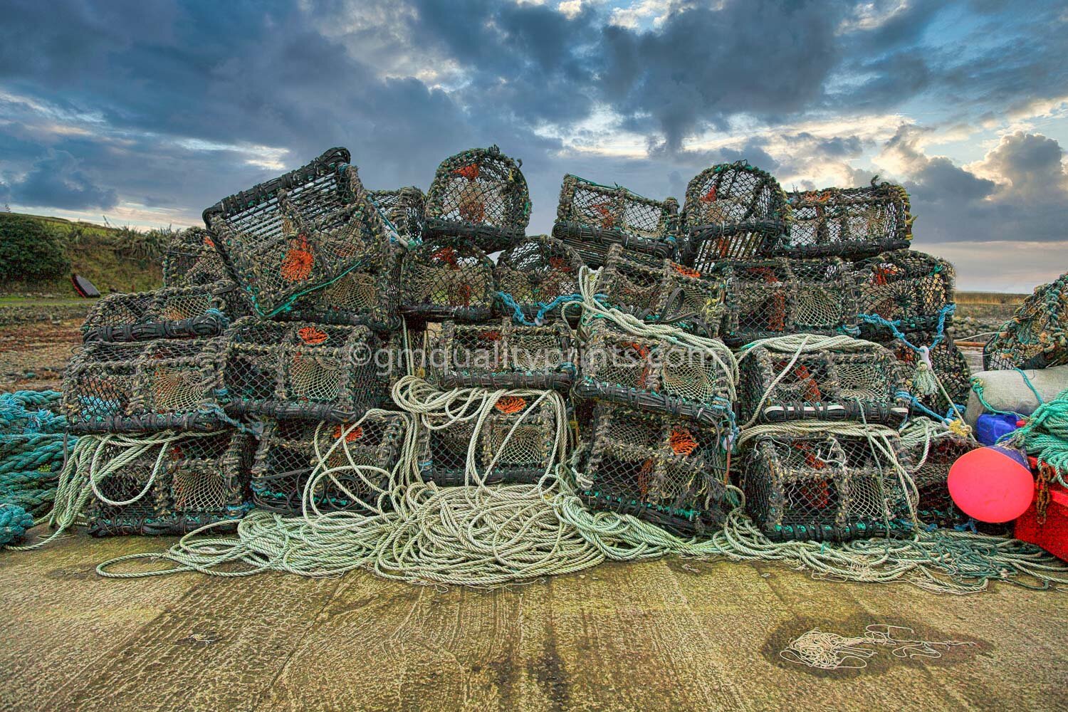 Lobster Pots Ireland Buy fine art signed prints A4 A3 A2 GM