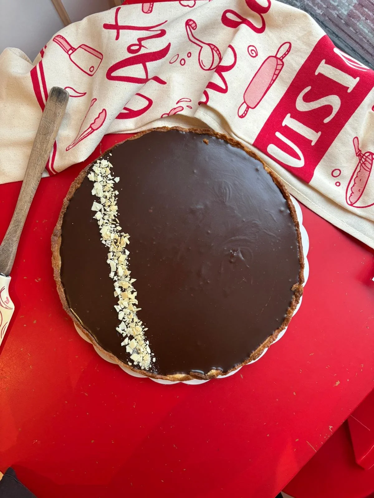 La Tarte au chocolat et praliné