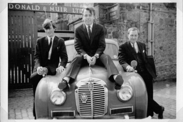  Three Young Men Sitting On Car Outside The MacDonald &amp; Muir Distillery c.1965 