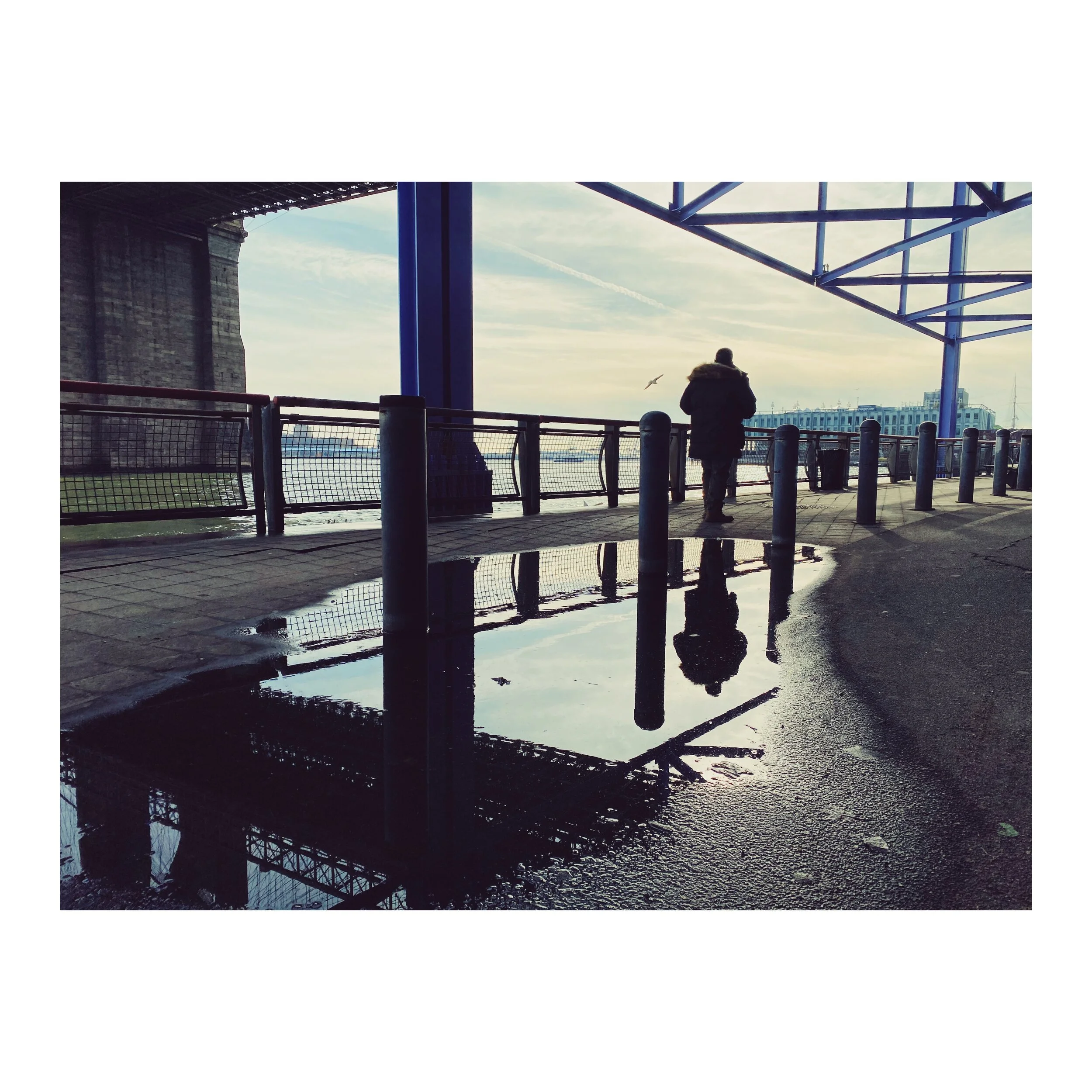 under a bridge 
