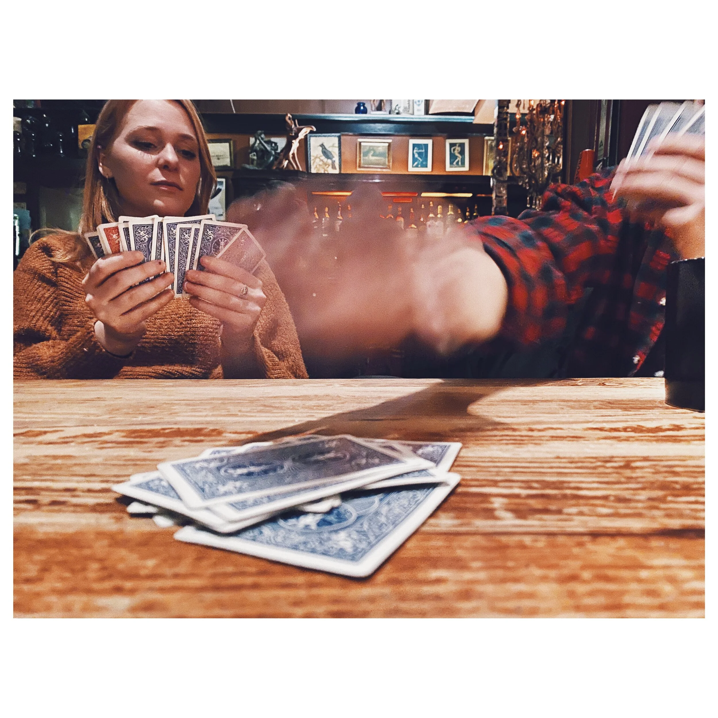 hot drinks and cards