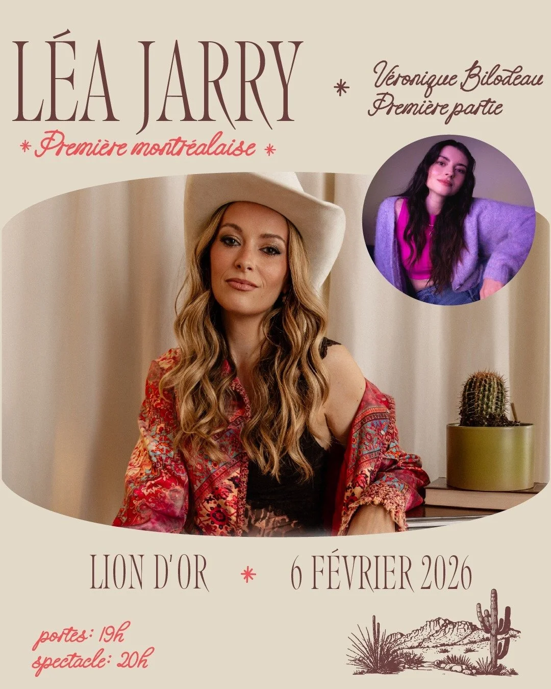 Trop contente de faire la premi&egrave;re partie de @lea_jarry le 6 f&eacute;vrier prochain au Lion d'Or!!! 💜

J'ai entendu L&eacute;a pour la premi&egrave;re fois quand j'avais 16 ans, aux auditions du Tremplin de D&eacute;gelis. J'avais CA-PO-T&Ea
