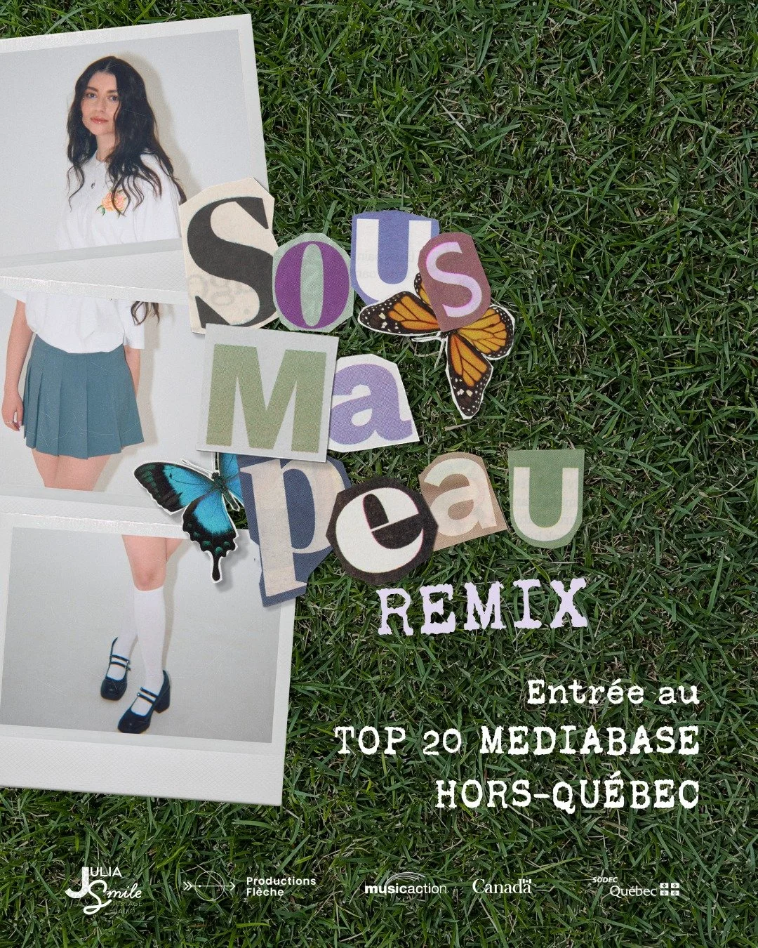 Trop belle nouvelle pour commencer la semaine : SOUS MA PEAU (REMIX) fait son entr&eacute;e au TOP 20 MEDIABASE HORS-QU&Eacute;BEC 💜

Si jamais c'est une langue &eacute;trang&egrave;re pour toi, &ccedil;a veut dire qu'elle fait partie des 20 chanson