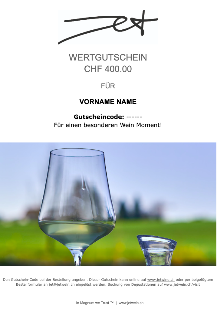 JET Wein Gutschein bestellen