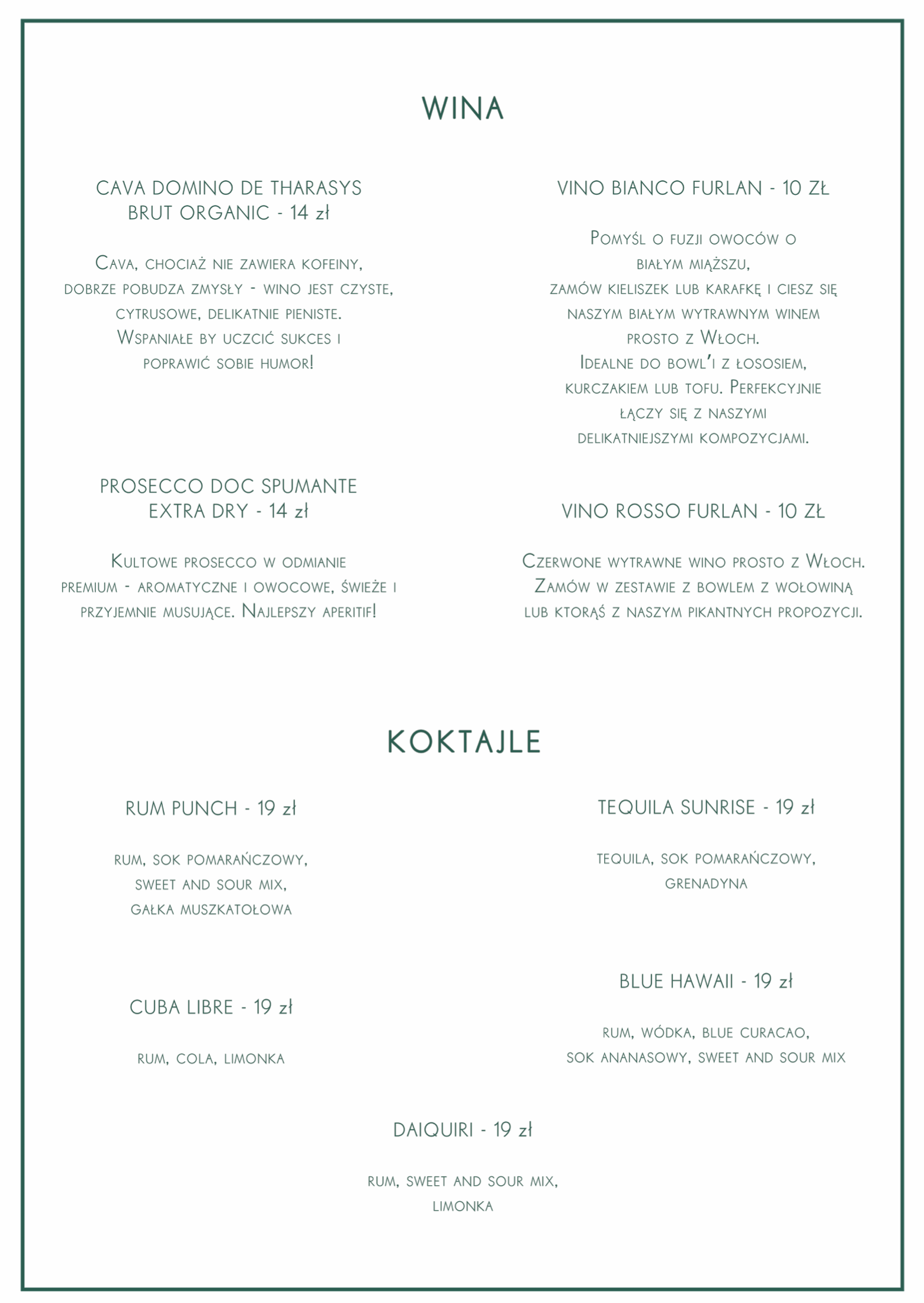 Wina i koktajle