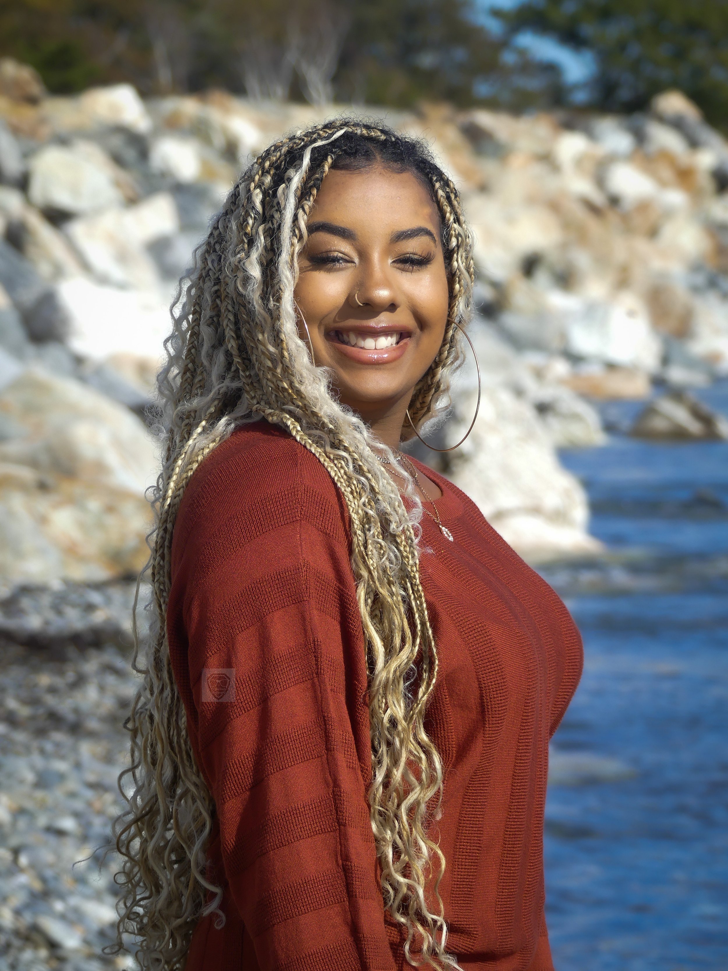 professional woman by sea