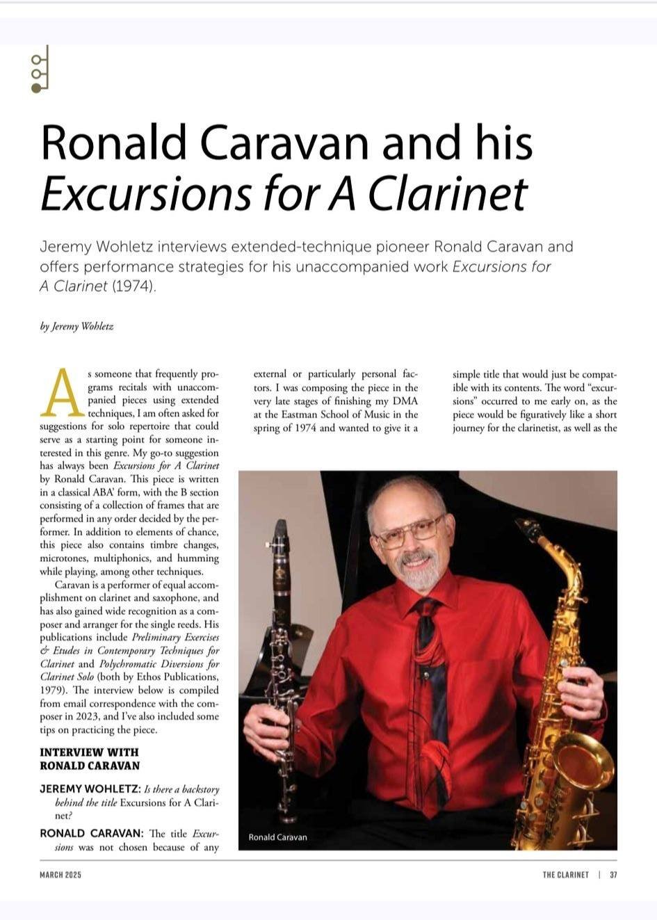 Got published in The Clarinet