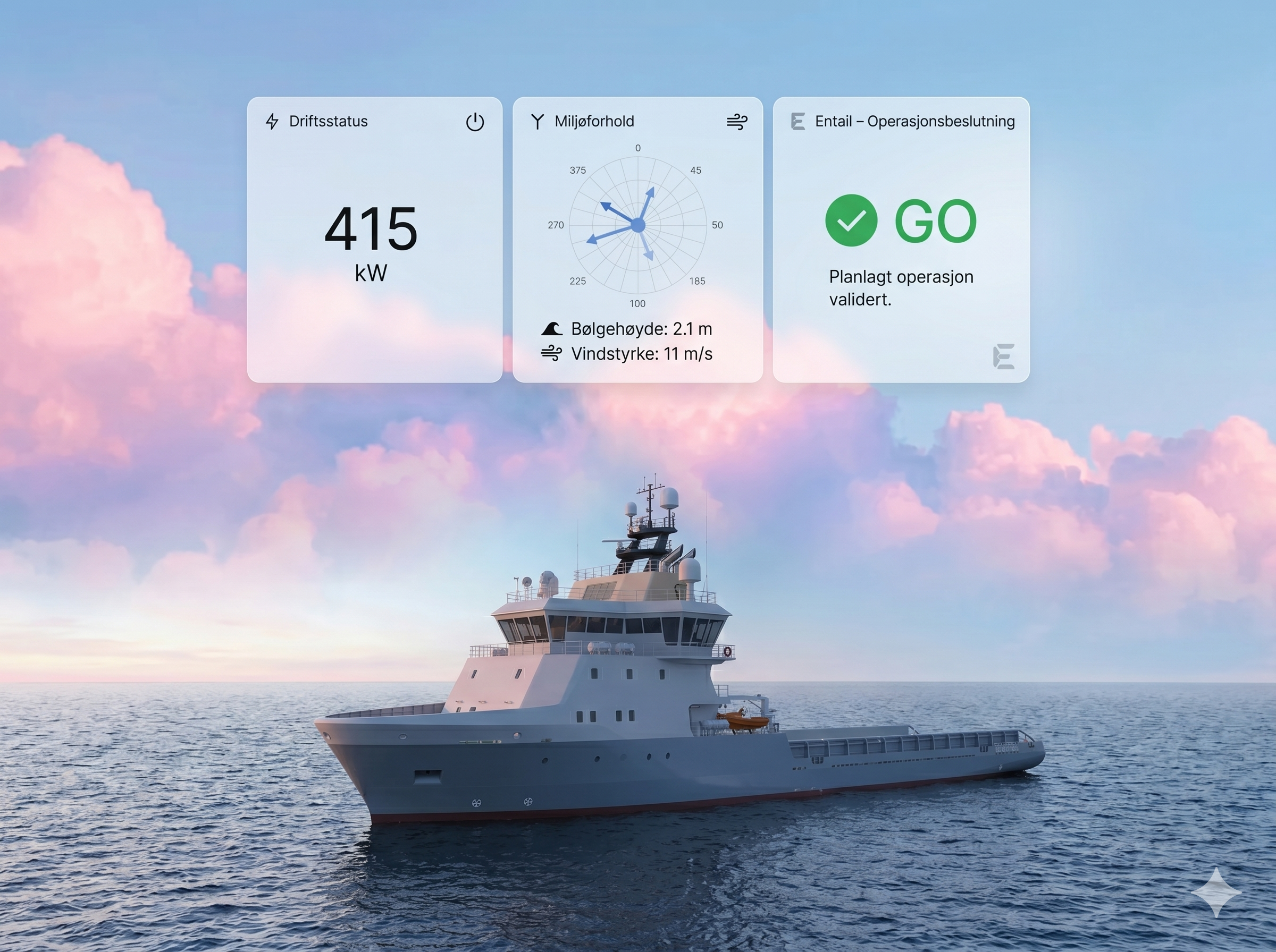 Worker at an offshore site using Entail industrial SaaS for offshore operations