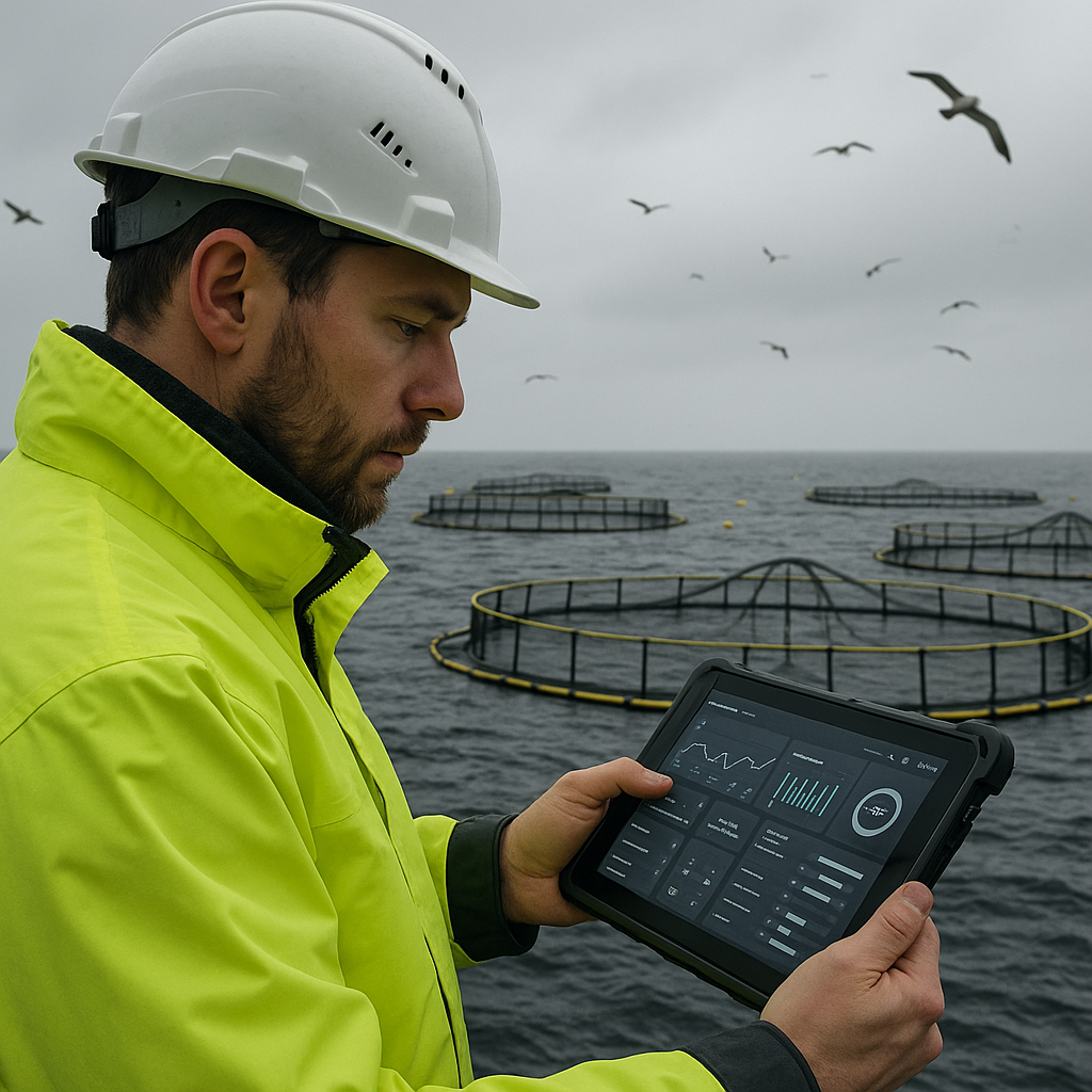 Aquaculture site representing DNV biodiversity and nature risk commercial work