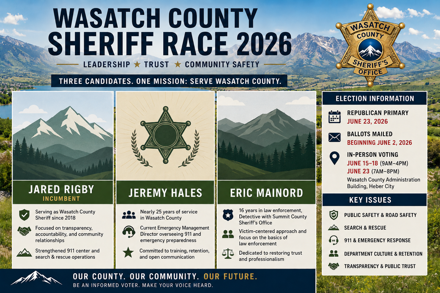 Wasatch County Sheriff Race: Why the 2026 Election Matters for Heber Valley