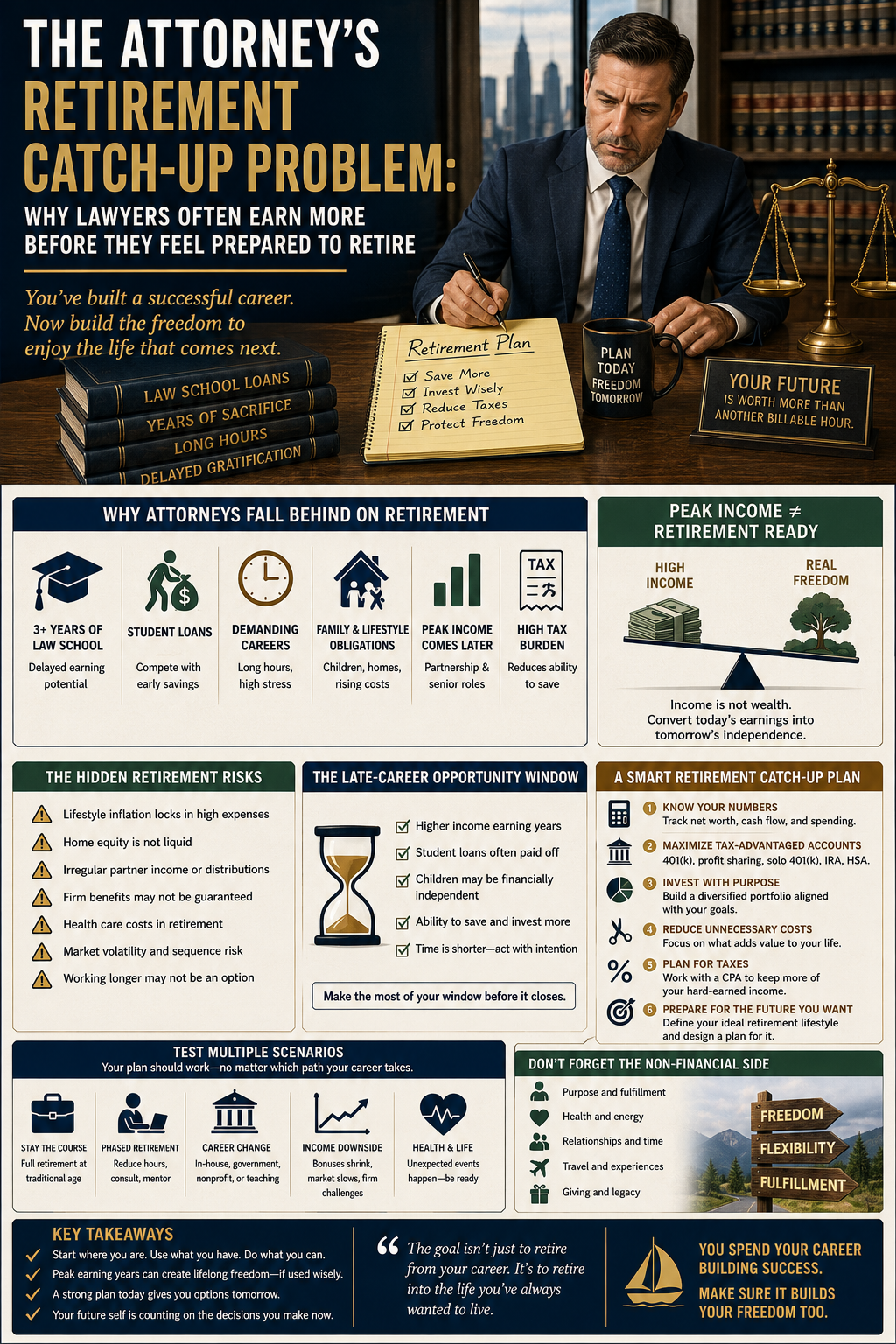 The Attorney’s Retirement Catch-Up Problem: Why Lawyers Often Earn More Before They Feel Prepared to Retire