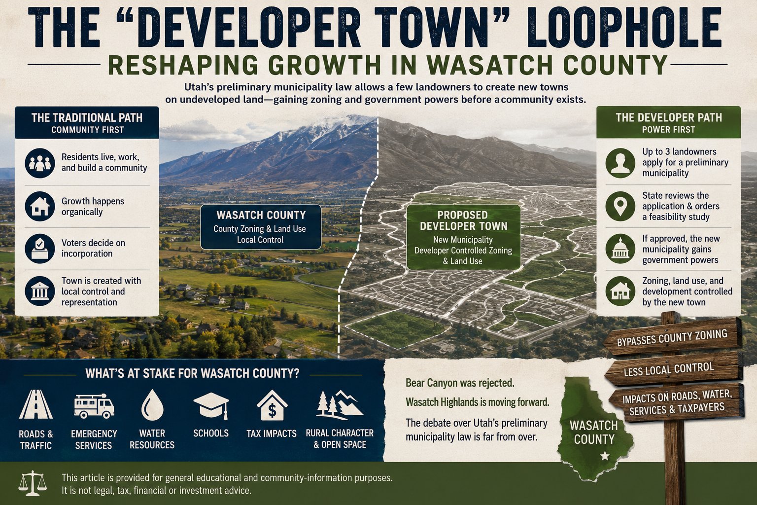 The “Developer Town” Loophole Reshaping Growth in Wasatch County