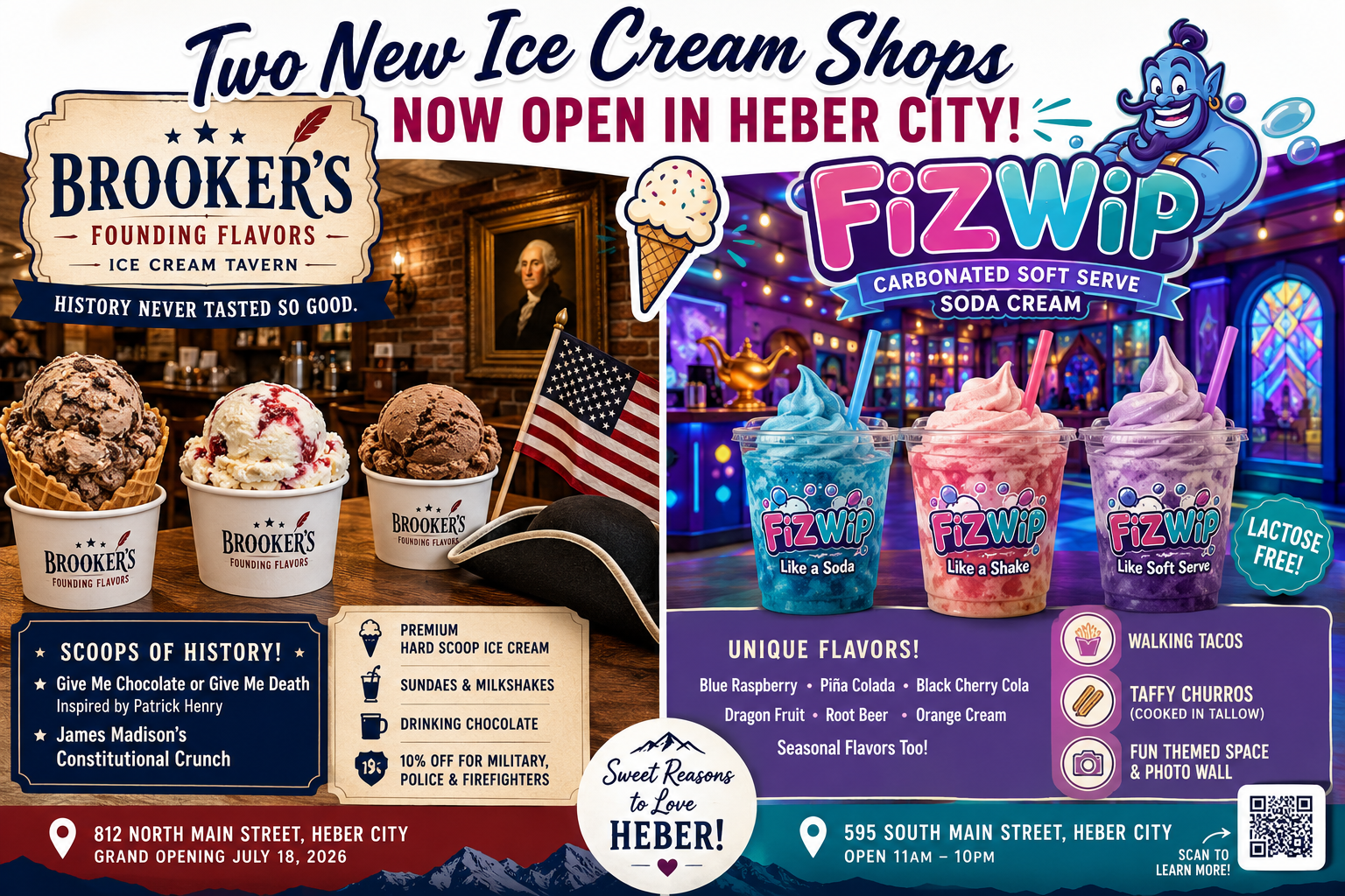 Two New Ice Cream Shops Bring History, Fizz and Family Fun to Heber City