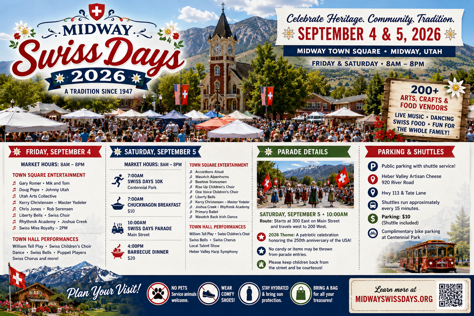 Midway Swiss Days 2026: Dates, Events, Parking and Insider Tips