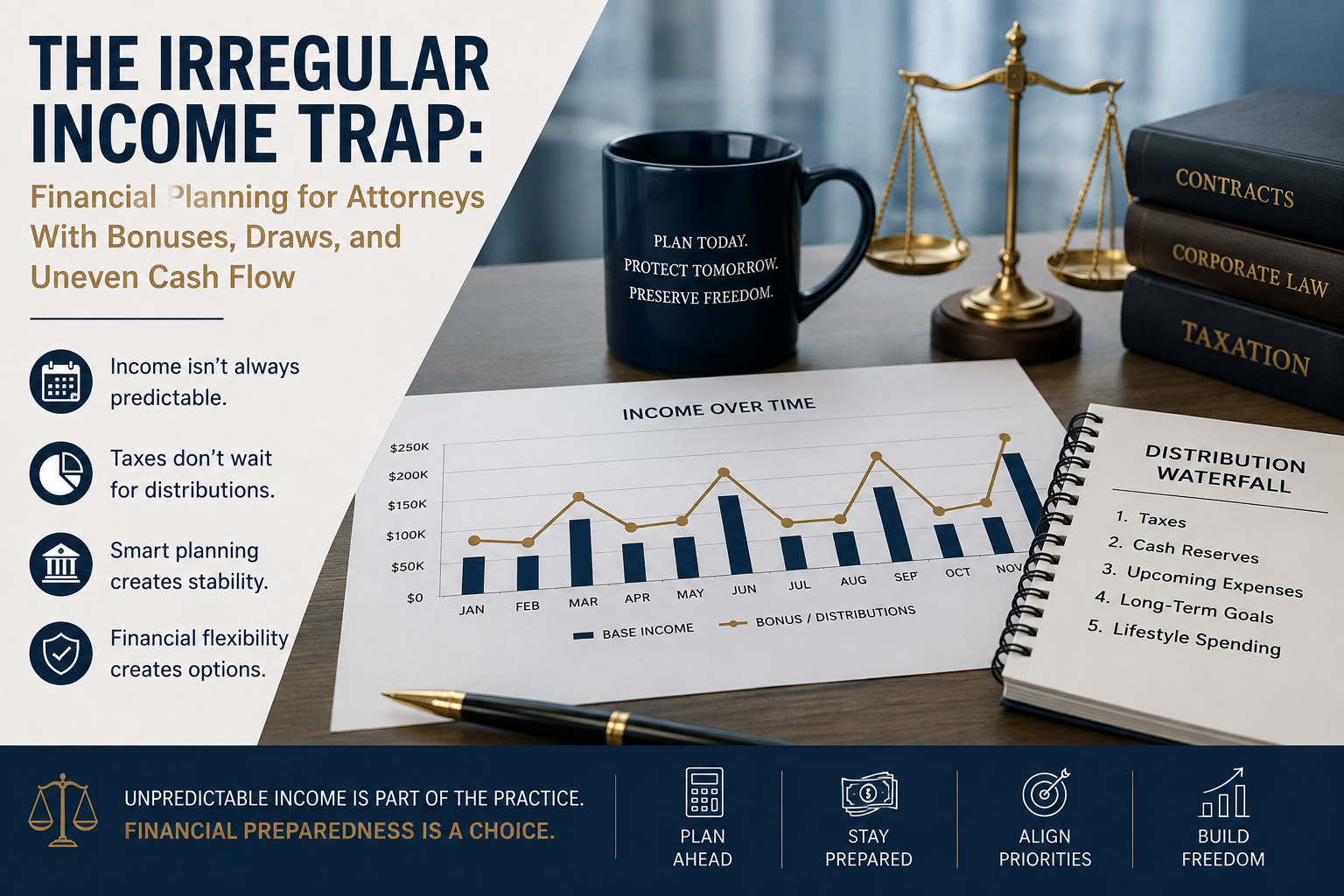 The Irregular Income Trap: Financial Planning for Attorneys With Bonuses, Draws, and Uneven Cash Flow