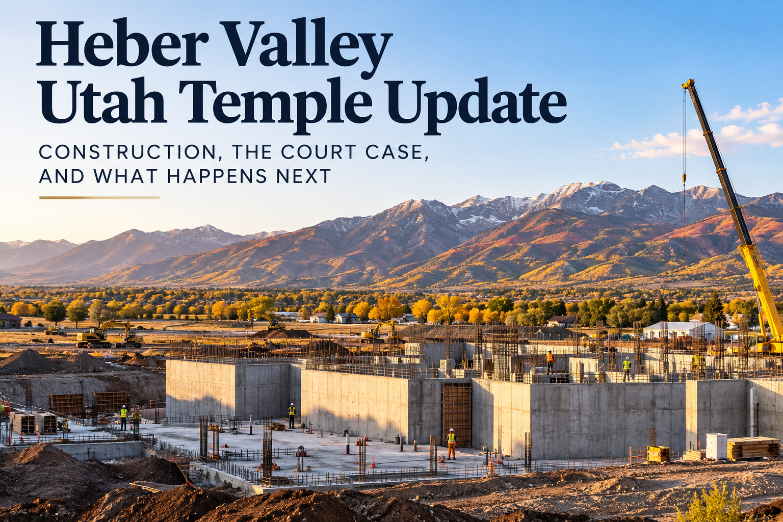 Heber Valley Utah Temple Update: Where Construction and the Court Case Stand in September 2026